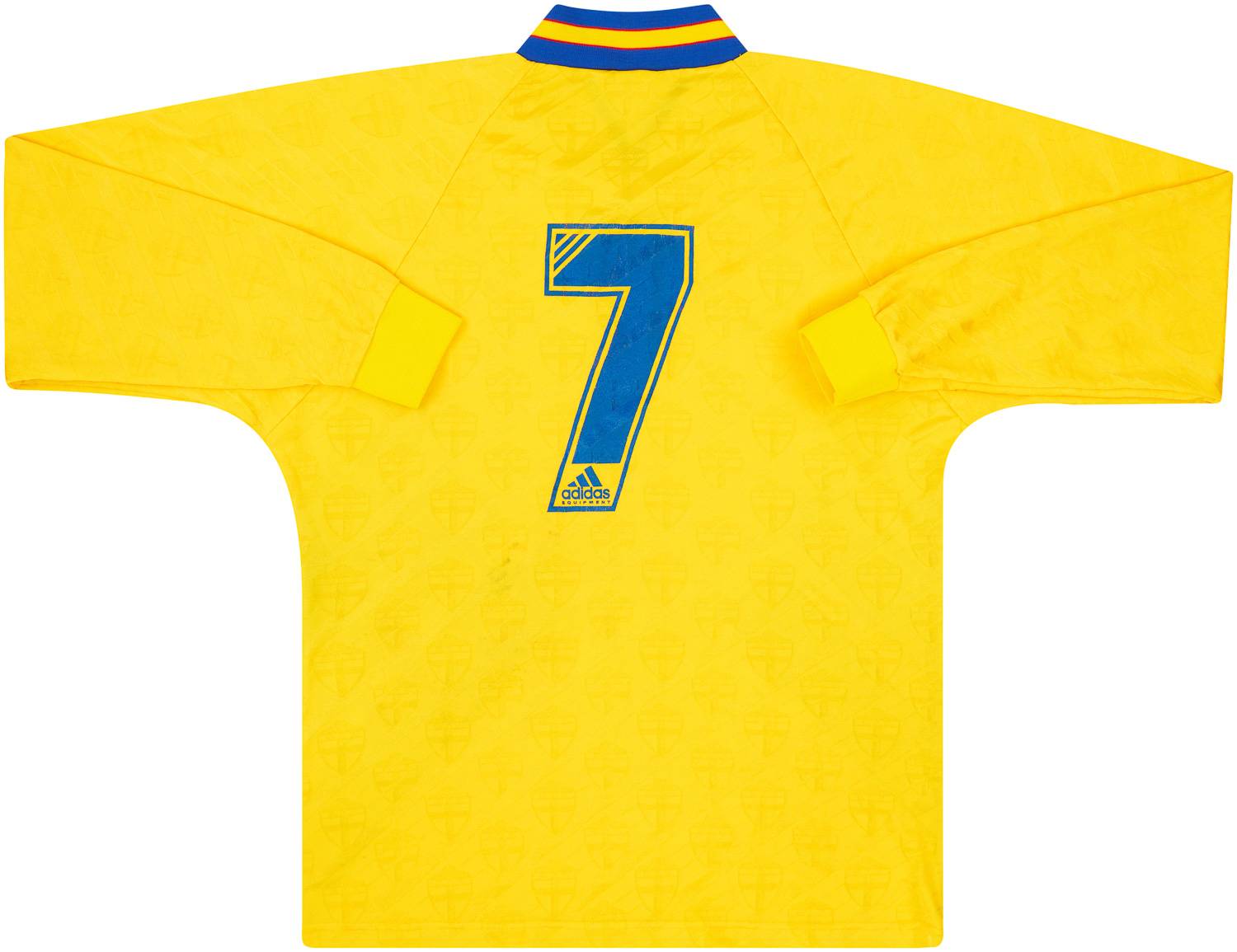 1994-96 Sweden Match Issue Home L/S Shirt #7 (Mild)