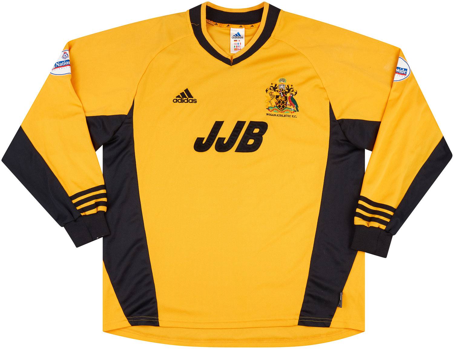 2001-02 Wigan Match Issue Away L/S Shirt McGibbon #4