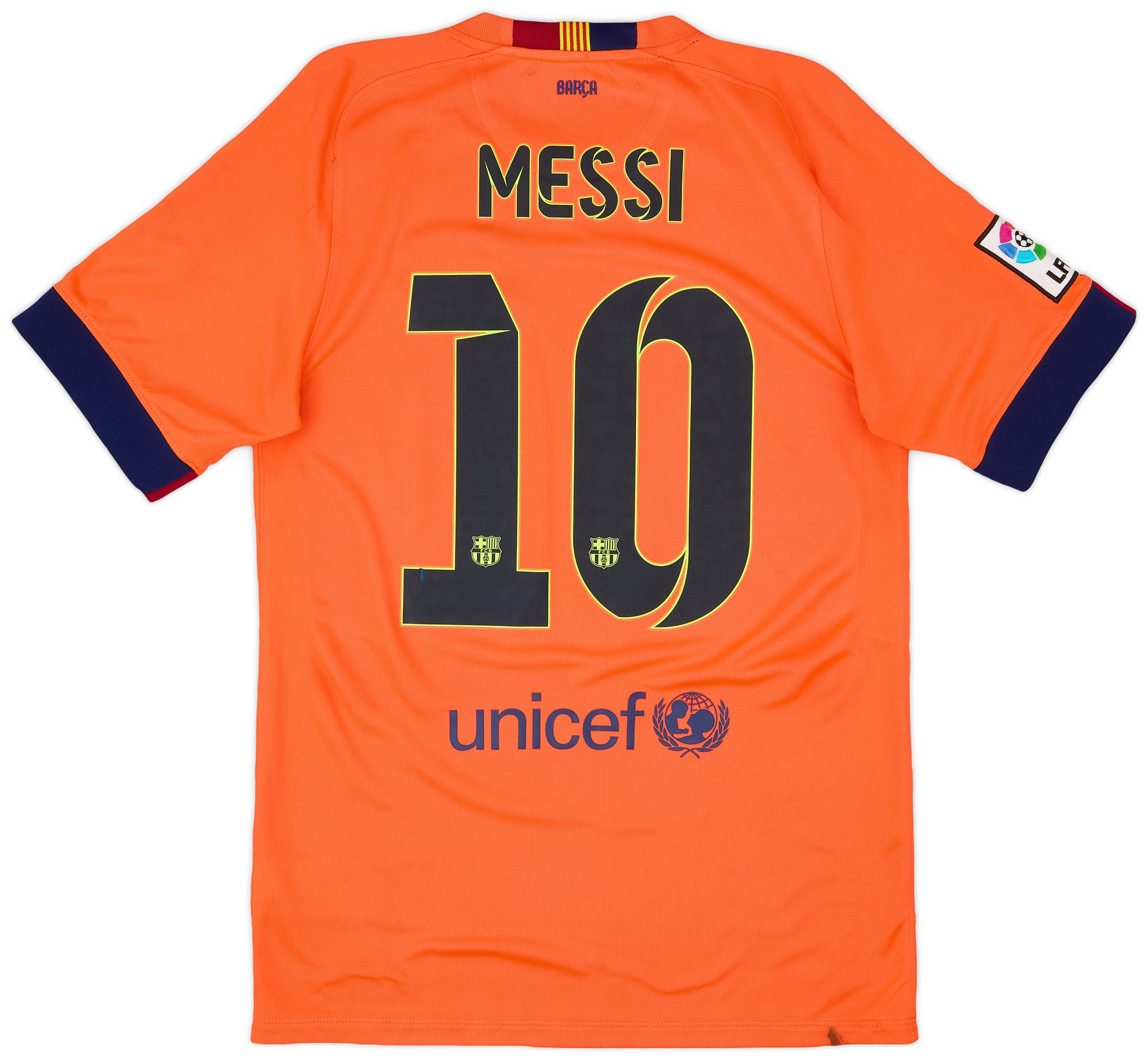 2014 15 Barcelona Away Shirt Messi 10 6 10 S