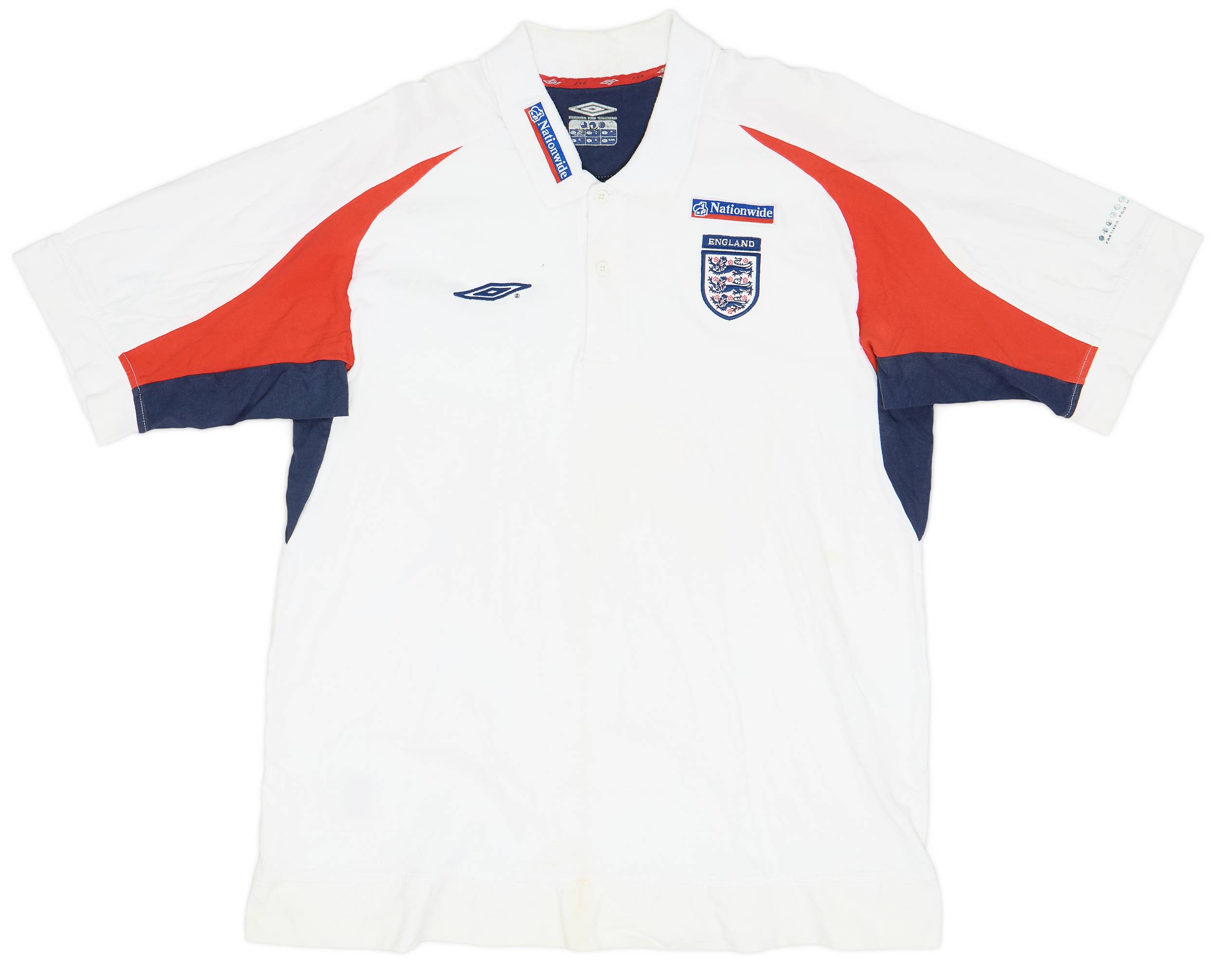 2001-02 England Umbro Polo Shirt - 5/10 - (XL)