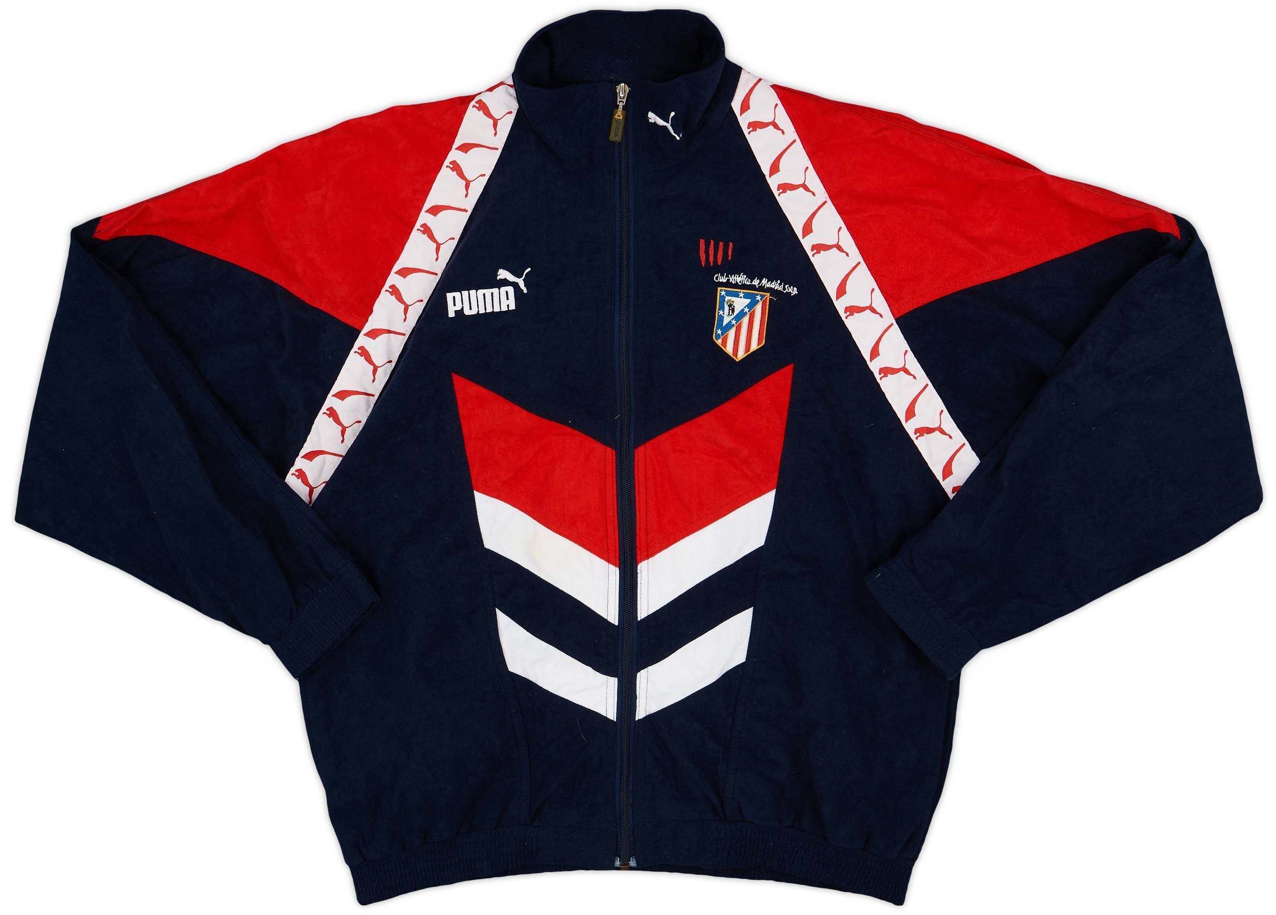 1996-98 Atletico Madrid Puma Track Jacket - 8/10 - (L)