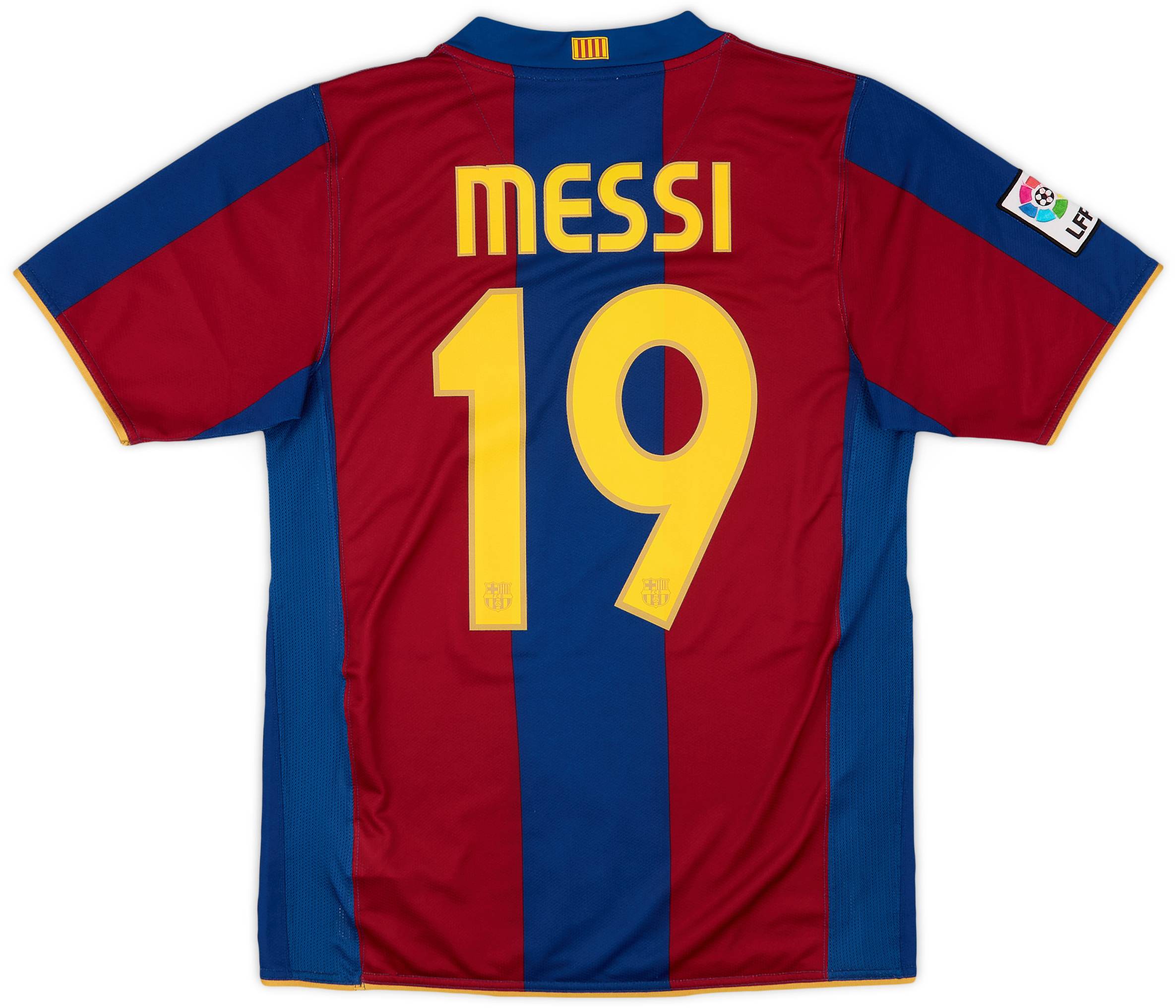 2007-08 Barcelona Home Shirt Messi #19 - 7/10 - (S)