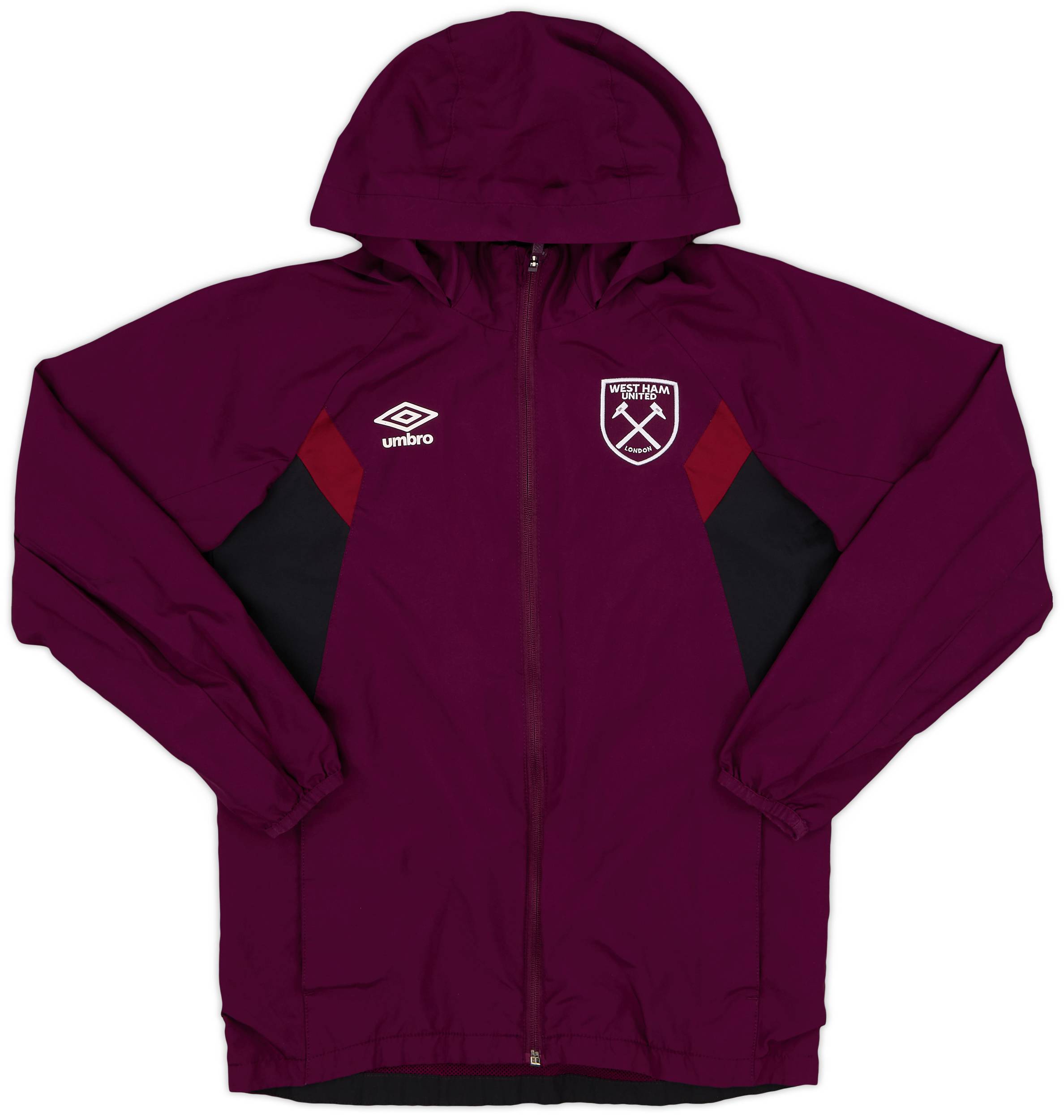 2018-19 West Ham Hooded Track Jacket - 8/10 - (M.Boys)