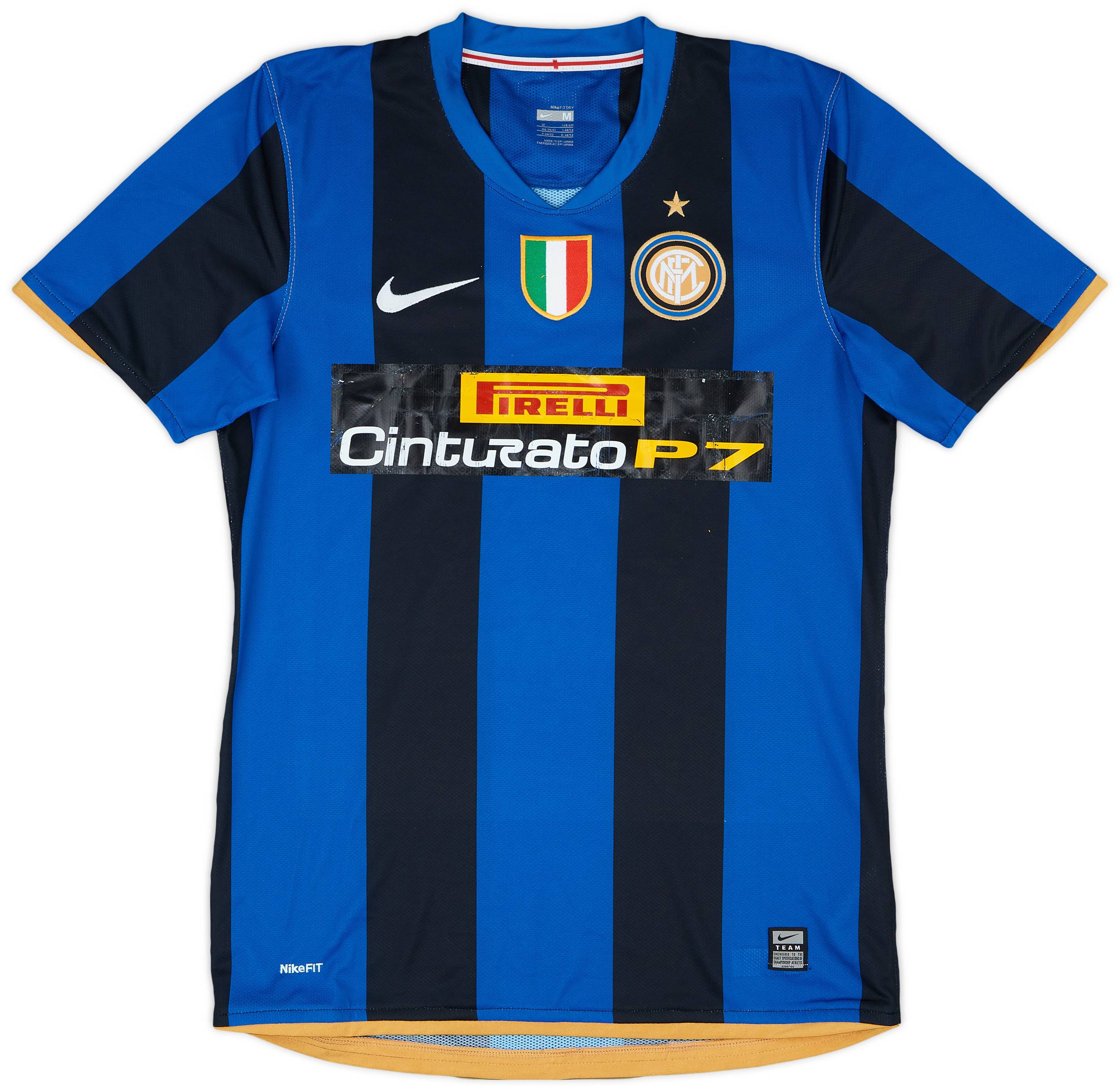 2008-09 Inter Milan Home Shirt Stankovic #5 - 6/10 - (M)