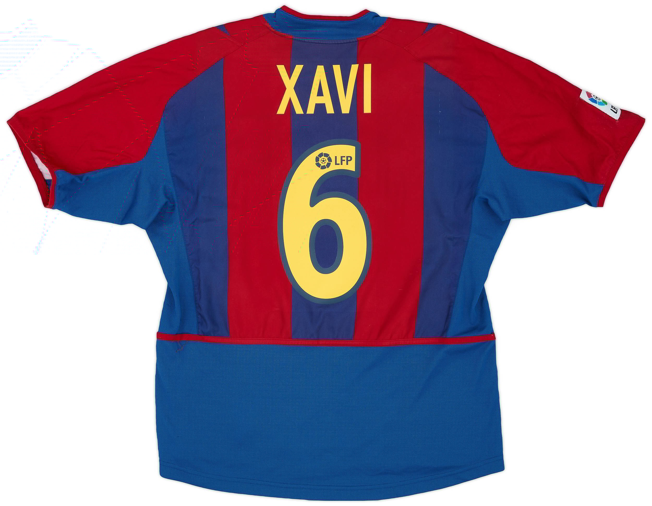 2002-03 Barcelona Home Shirt Xavi #6 - 8/10 - (M)