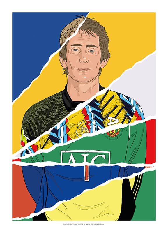 1990-2011 Edwin van der Sar Career In Shirts A3 Print/Poster