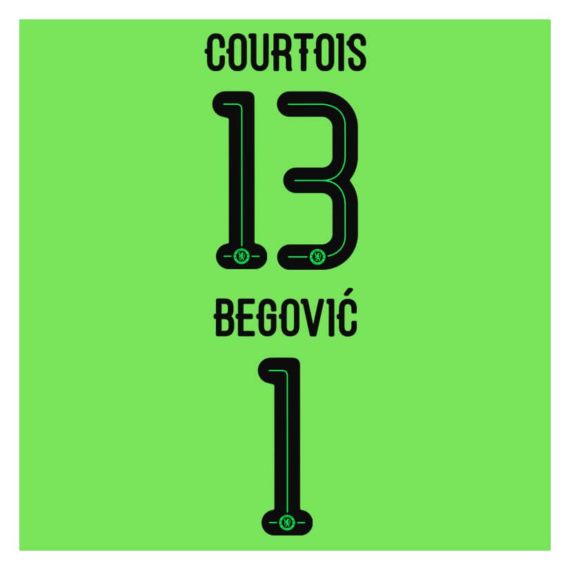2016-17 Chelsea Green GK Cup Name Set