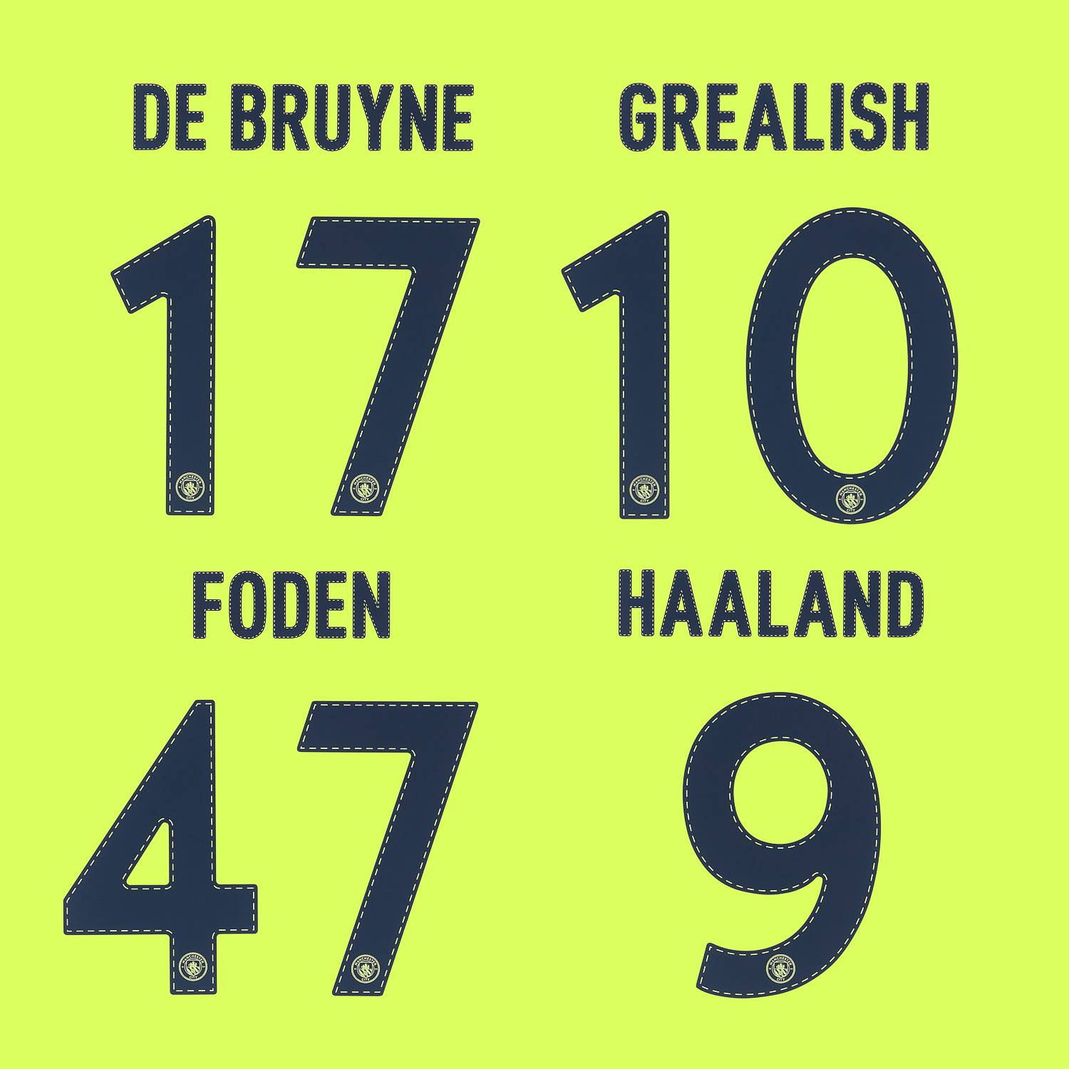 2022-23 Manchester City Third European/Cup Name Set