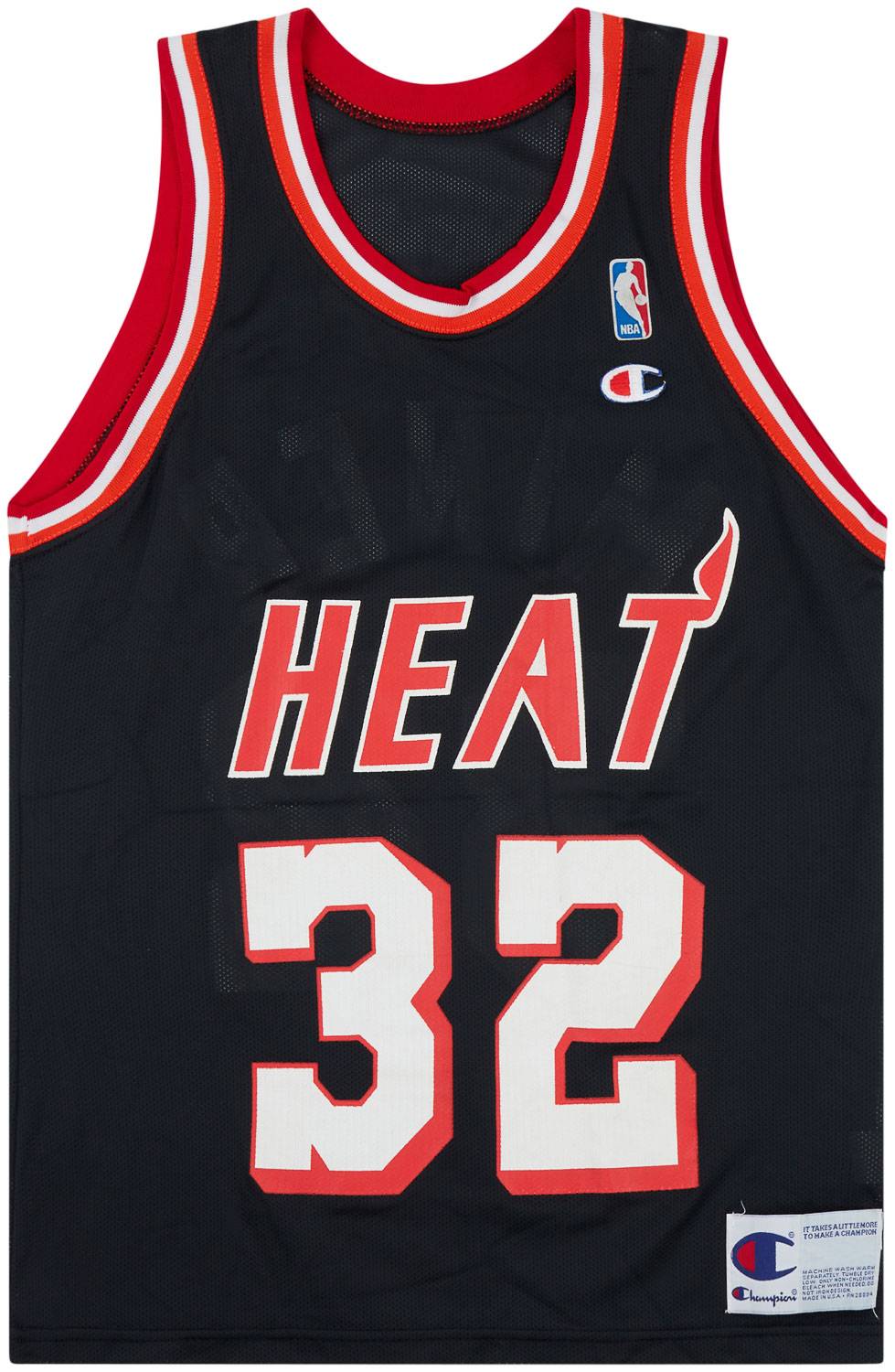 1992 94 Miami Heat Miner 32 Champion Away Jersey Excellent S