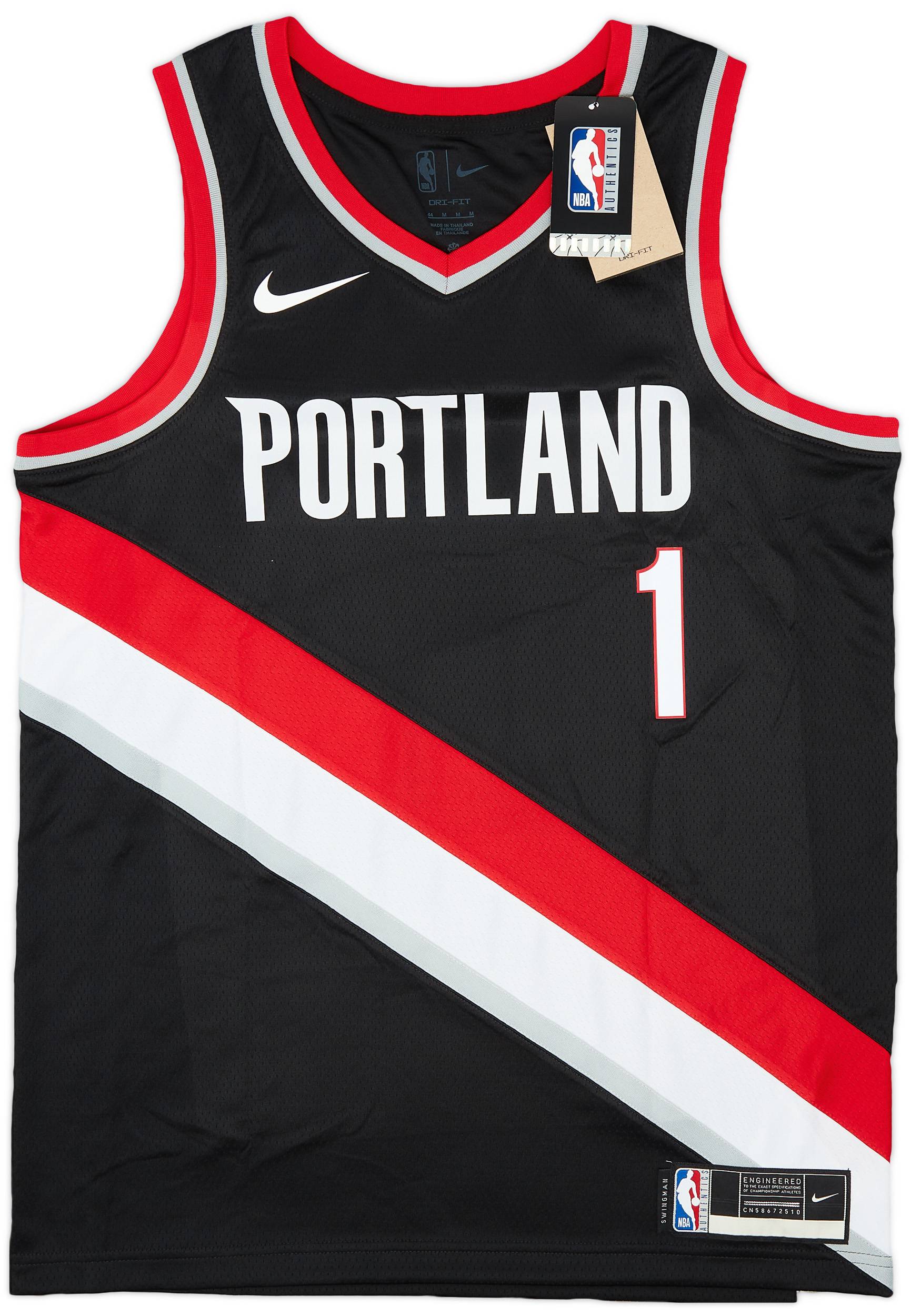 2018-24 Portland Trail Blazers Simons #1 Nike Swingman Away Jersey (M)