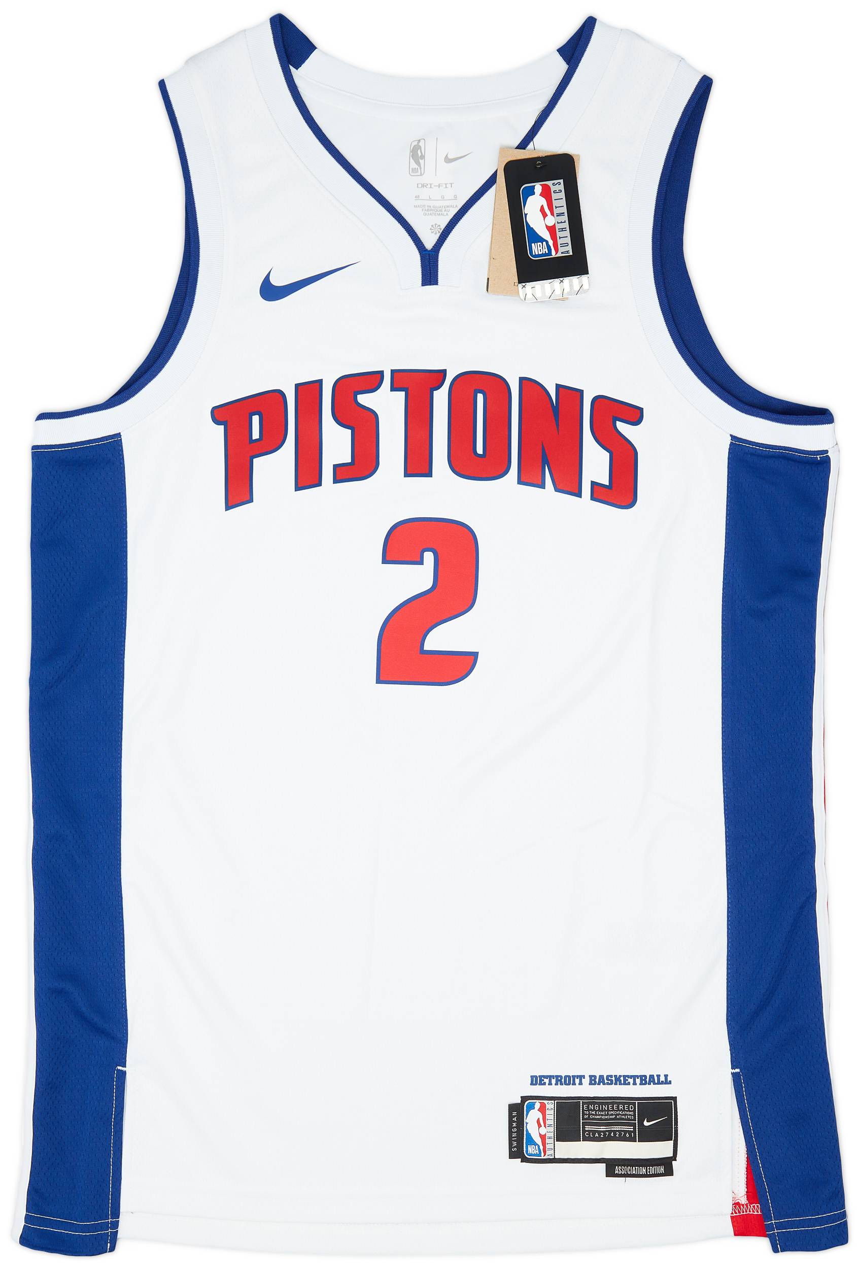 2021-24 Detroit Pistons Cunningham #2 Nike Swingman Home Jersey (L)