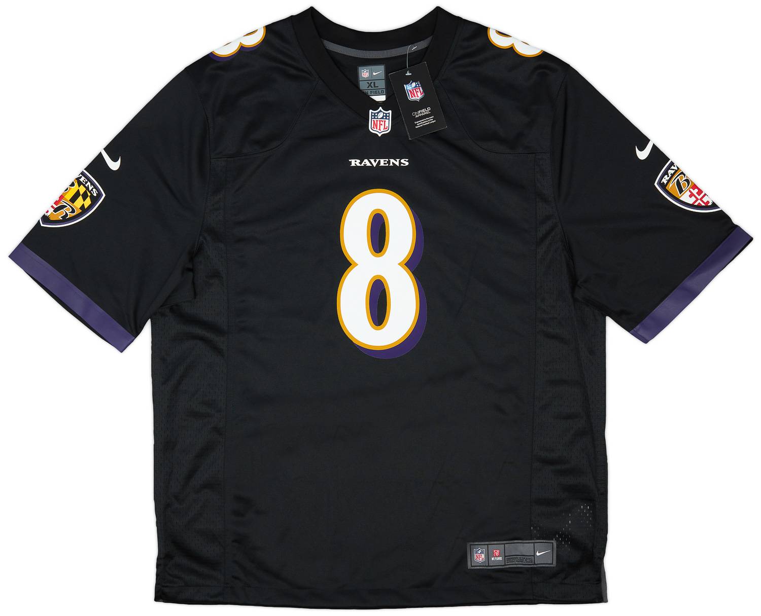 2018 23 Baltimore Ravens Jackson 8 Nike Game Alternate Jersey XL