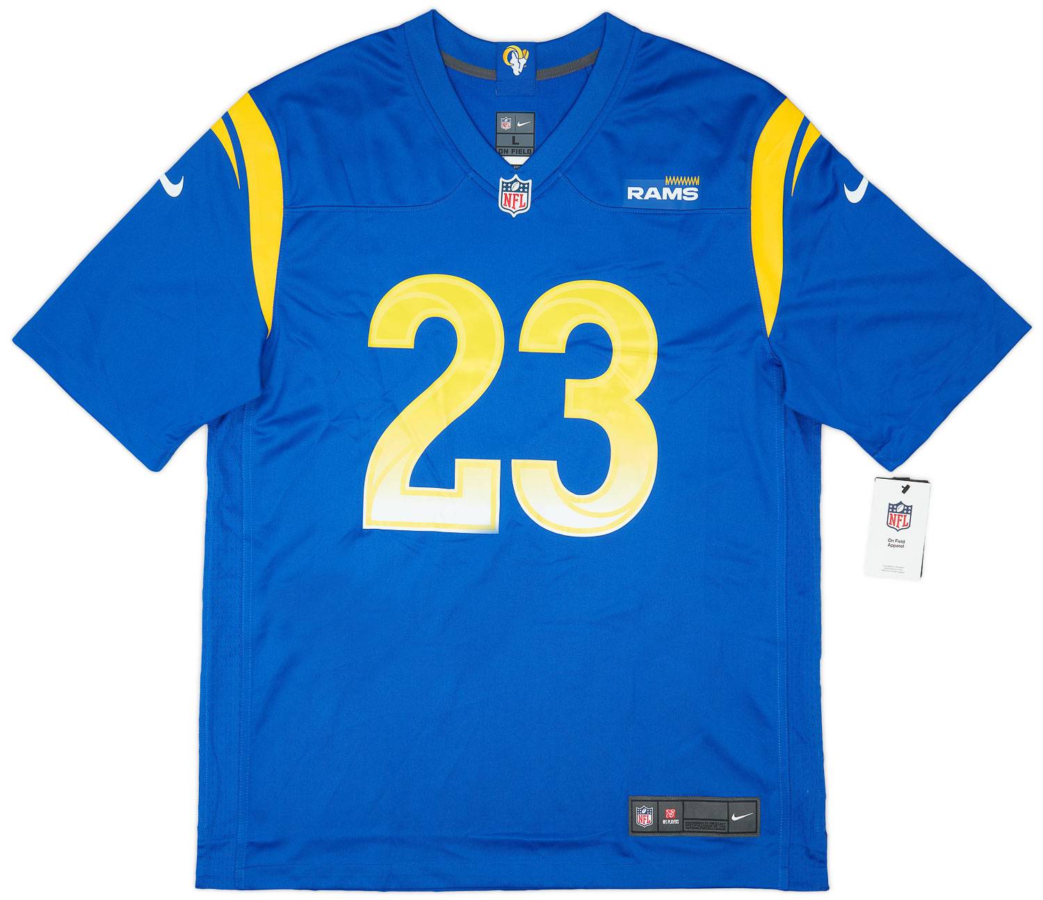 2020 21 LA Rams Akers 23 Nike Game Home Jersey L