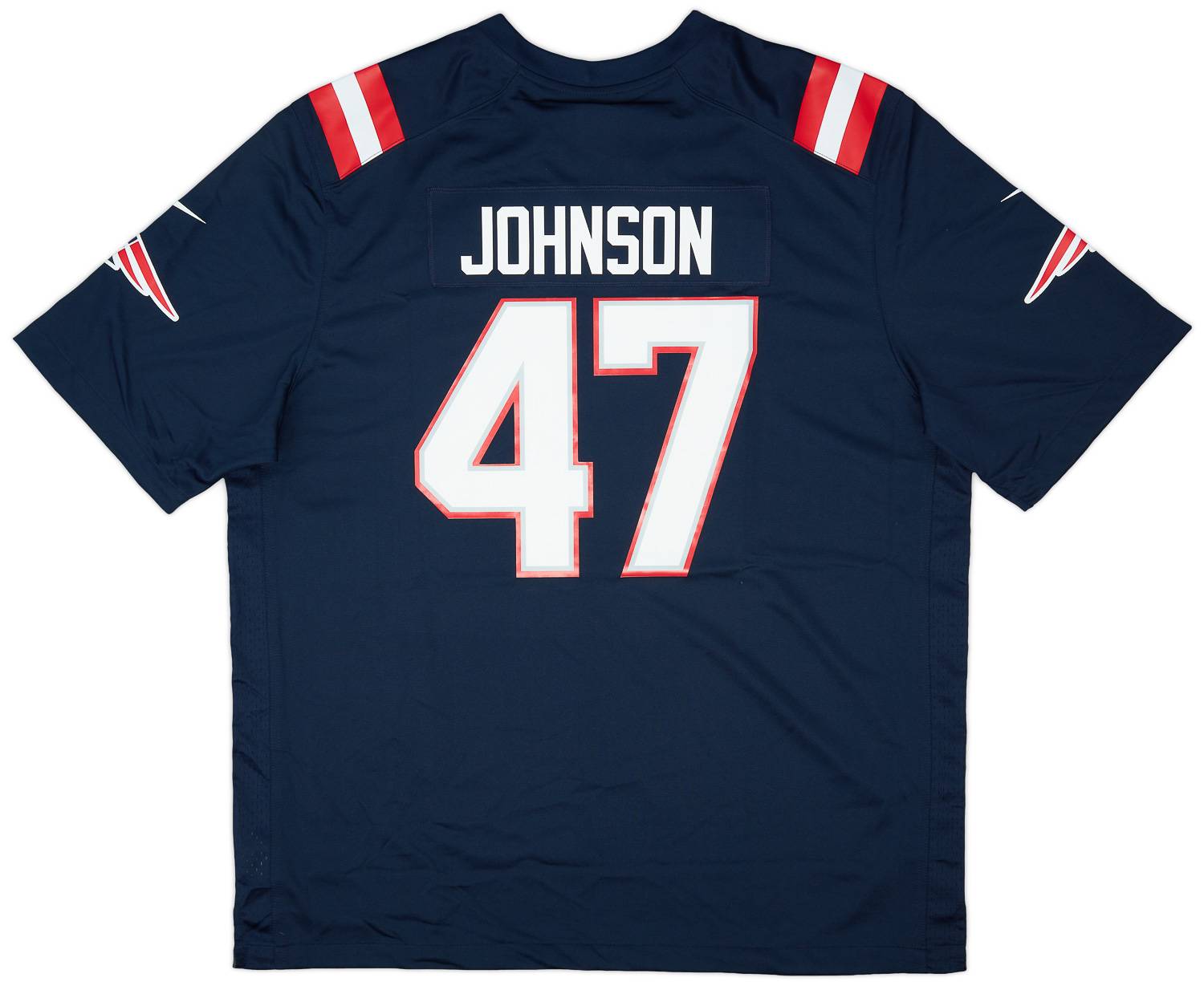 2020-21 New England Patriots Johnson #47 Nike Game Home