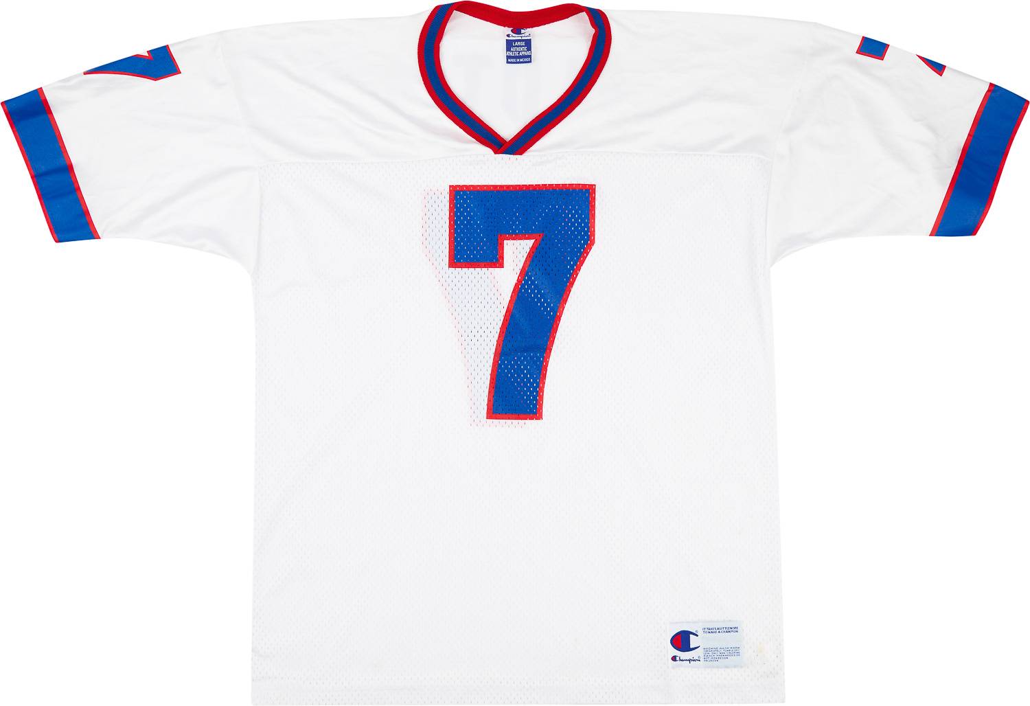 1998 00 Buffalo Bills Flutie 7 Champion Away Jersey Excellent L