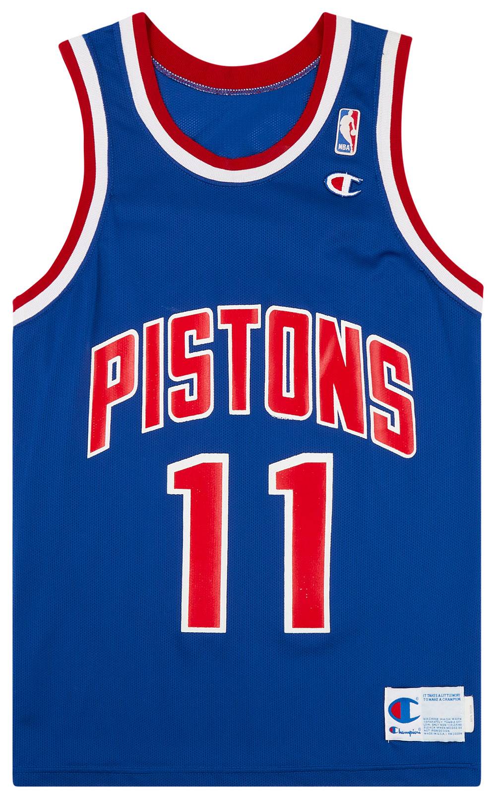 1991-94 Detroit Pistons Thomas #11 Champion Away Jersey (Excellent) S