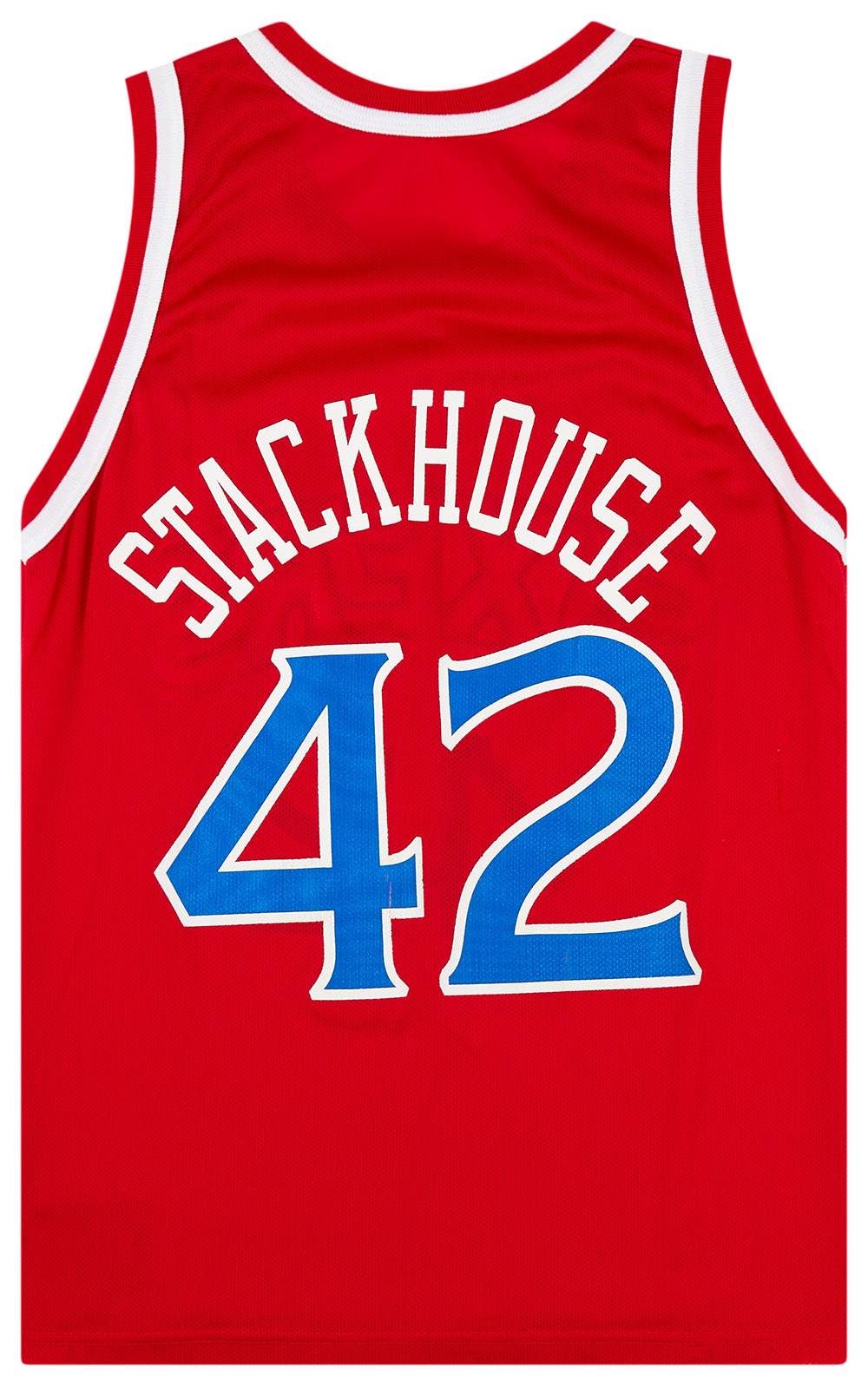 1995-97 Philadelphia 76ers Stackhouse #42 Champion Away Jersey