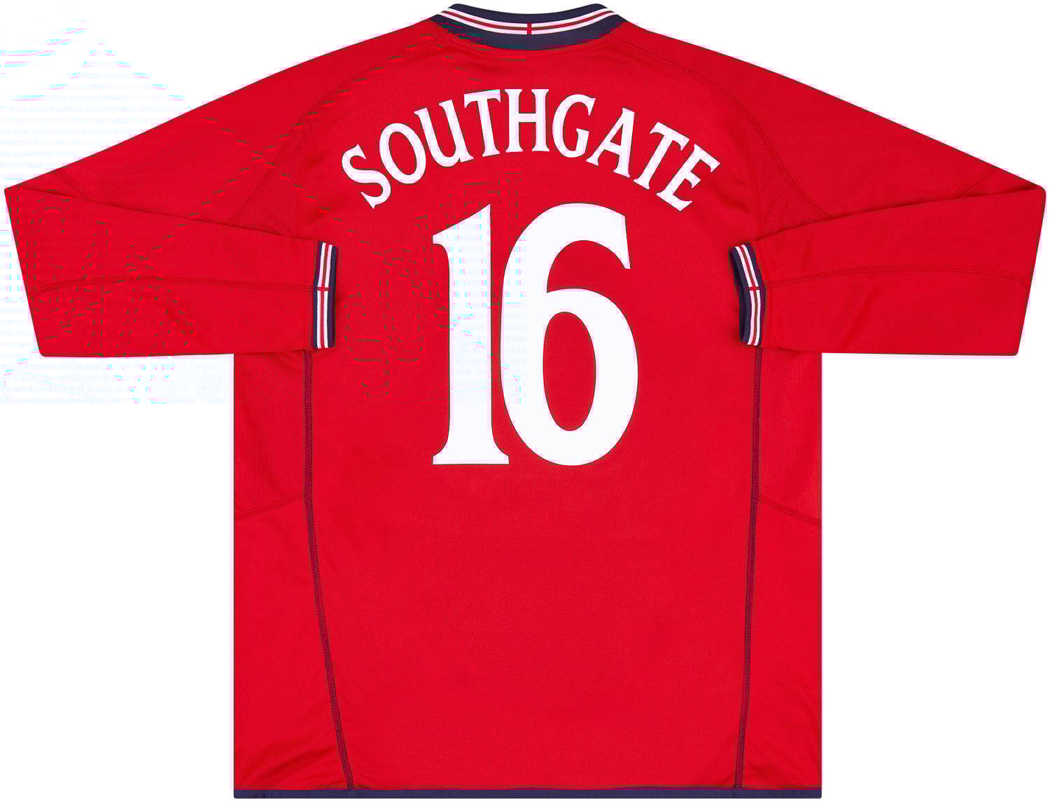 2002-04 England Away L/S Shirt Southgate #16 - 8/10 - (XXL)