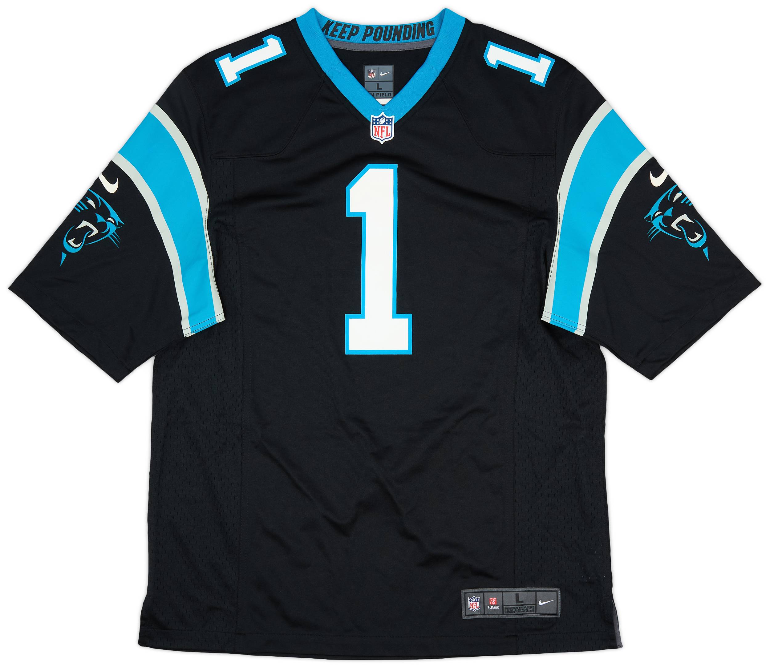2012-19 Carolina Panthers Newton #1 Nike Game Home Jersey