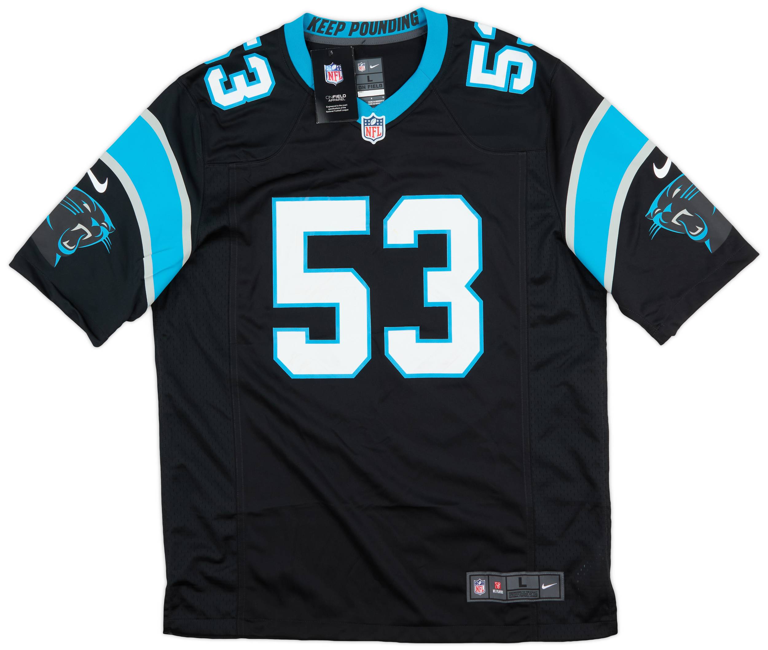 2019 22 Carolina Panthers Burns 53 Nike Game Home Jersey L
