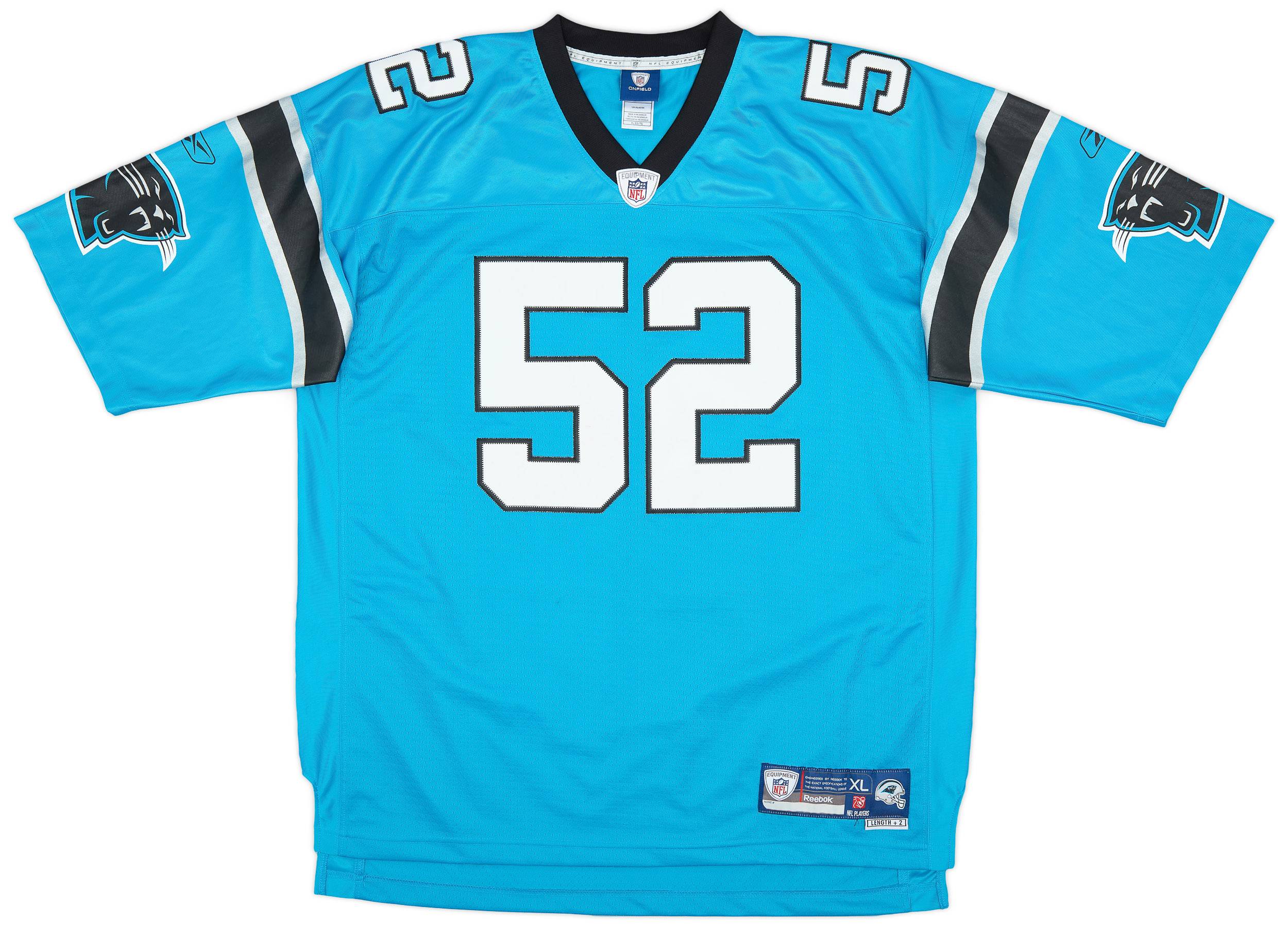2008 11 Carolina Panthers Beason 52 Reebok Premier Alternate Jersey Very Good XL