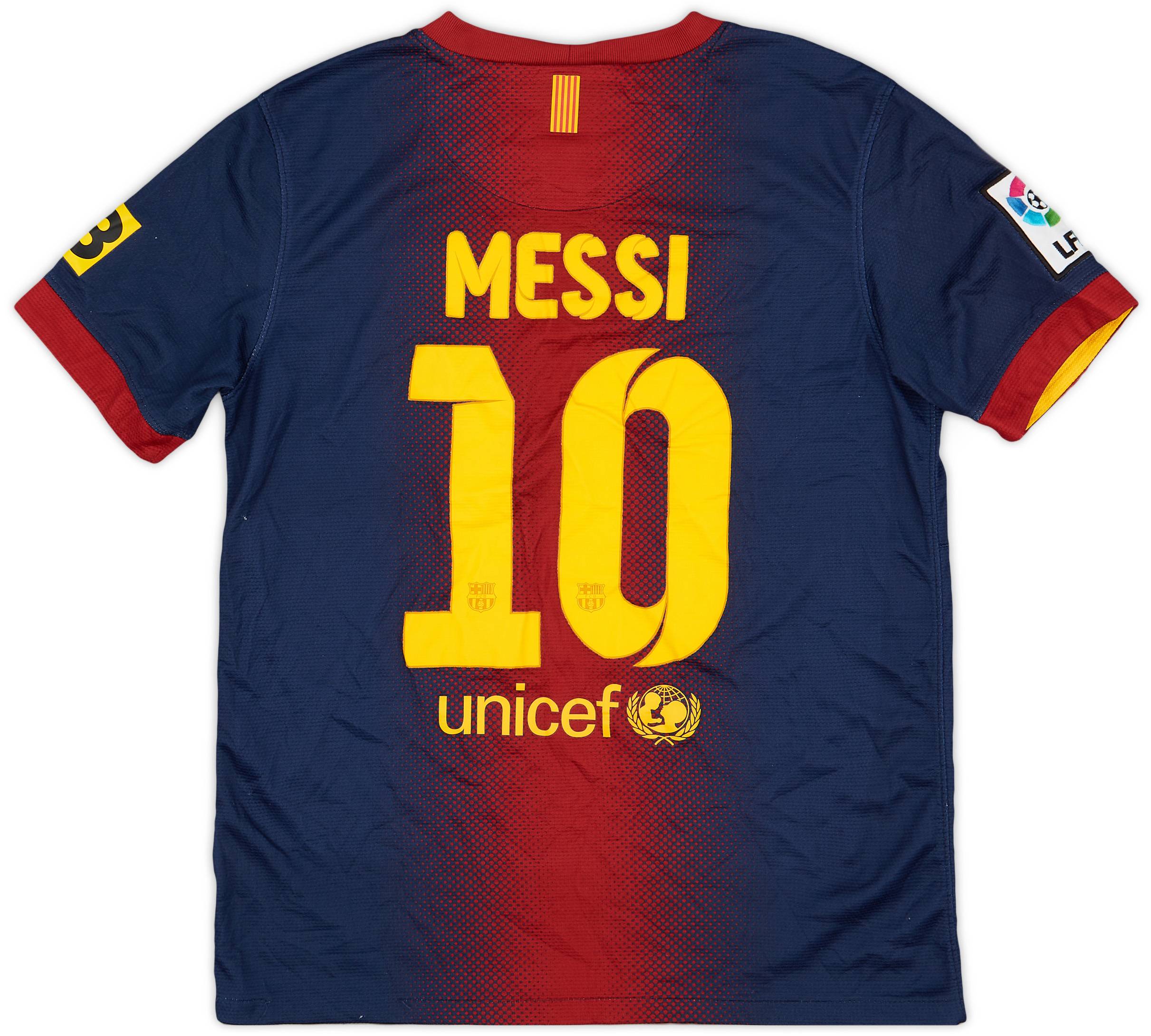 2012-13 Barcelona Home Shirt Messi #10 - 7/10 - (L.Boys)