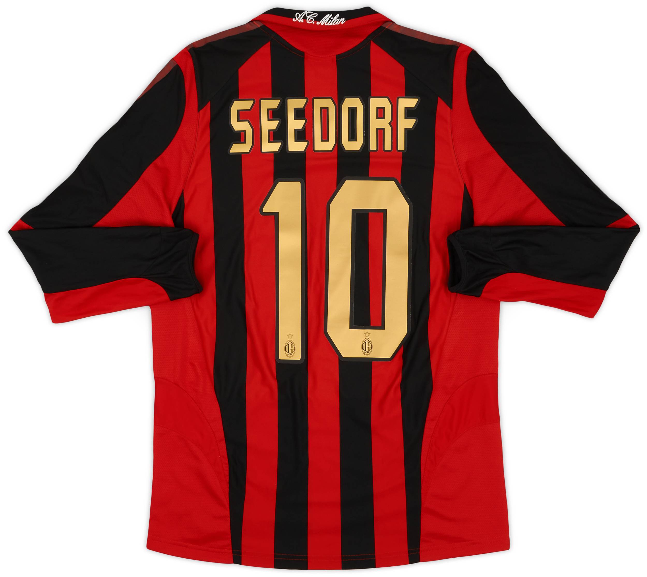 2005-06 AC Milan Home L/S Shirt Seedorf #10 - 6/10 - (S)