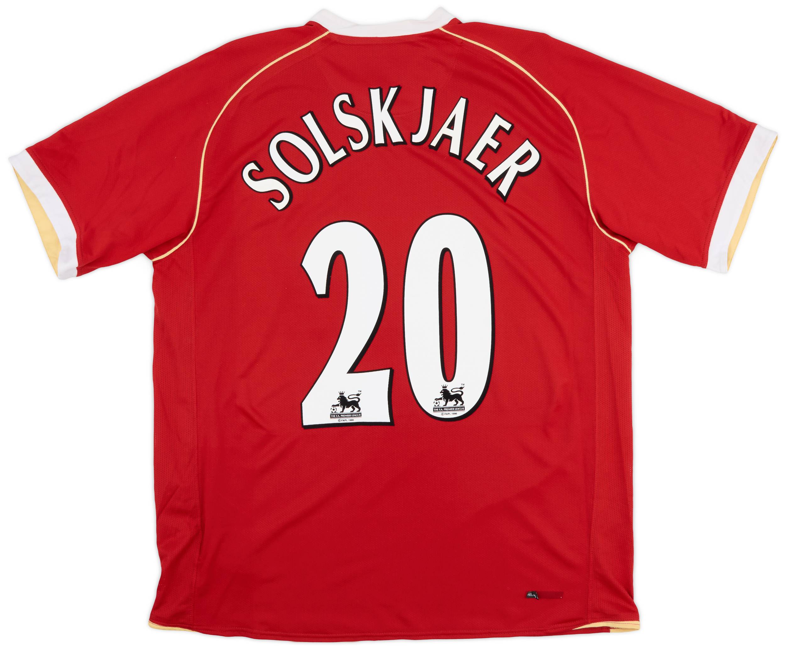 2006-07 Manchester United Home Shirt Solskjaer #20 - 8/10 - (XL)