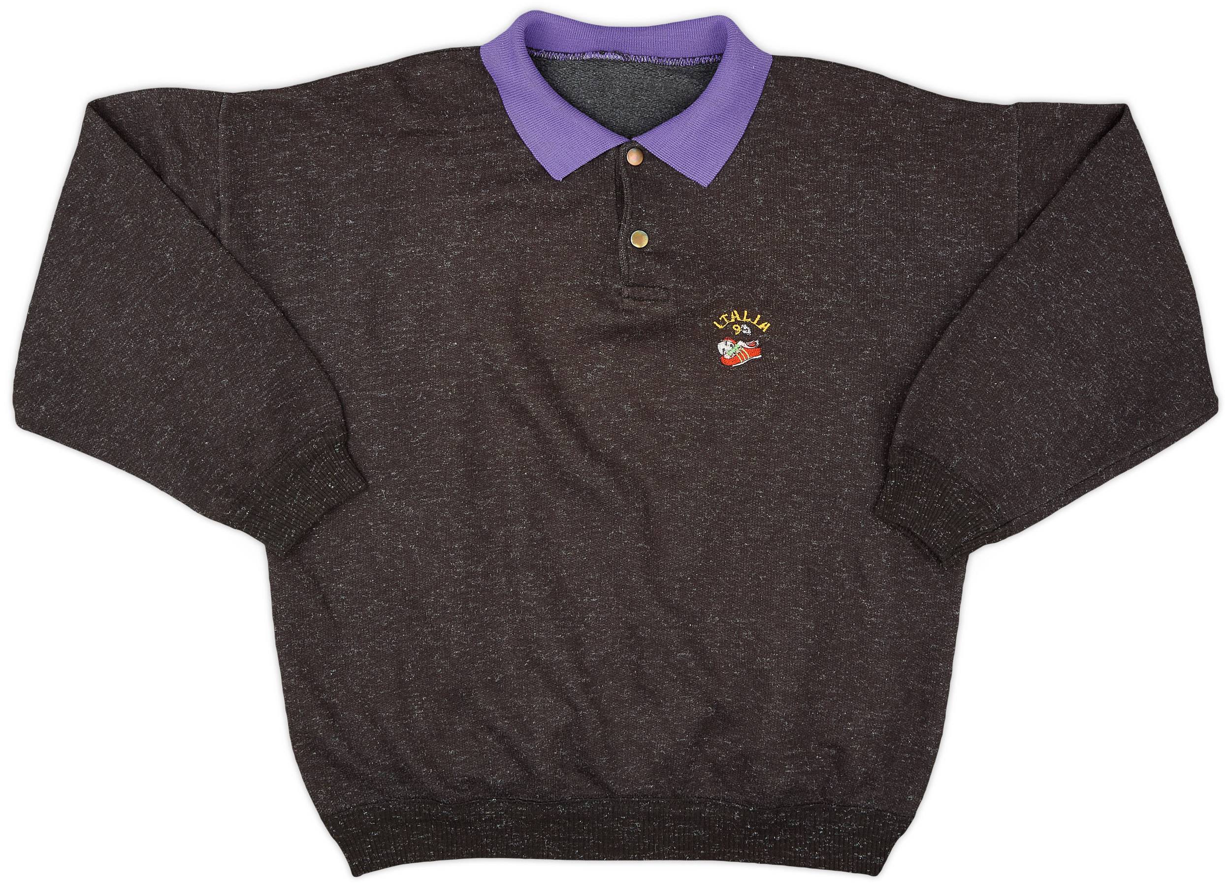 1990 Italia 90 Polo L/S Shirt - 9/10 - (XL)