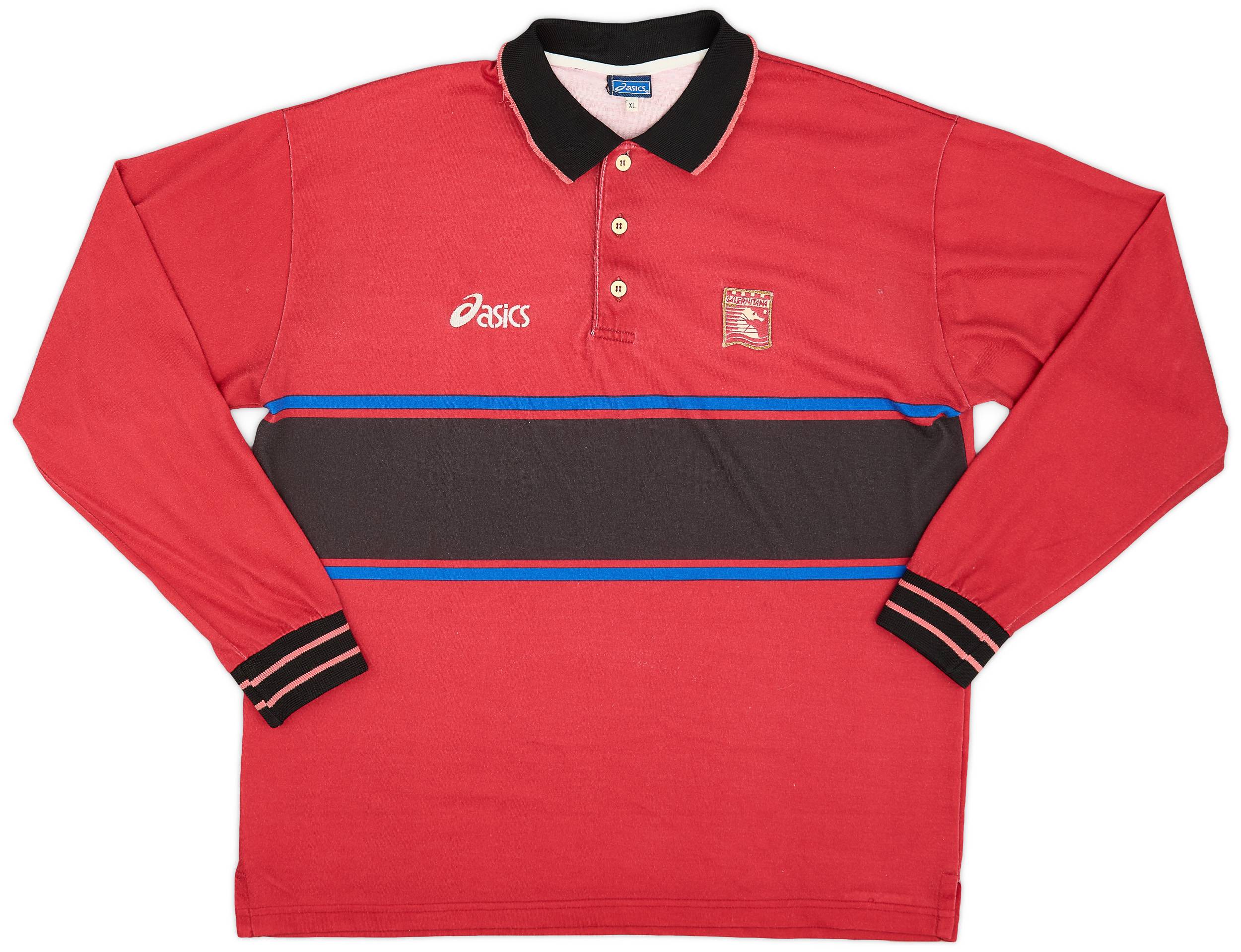 1996-97 Salernitana Asics Polo L/S Shirt - 8/10 - (XL)