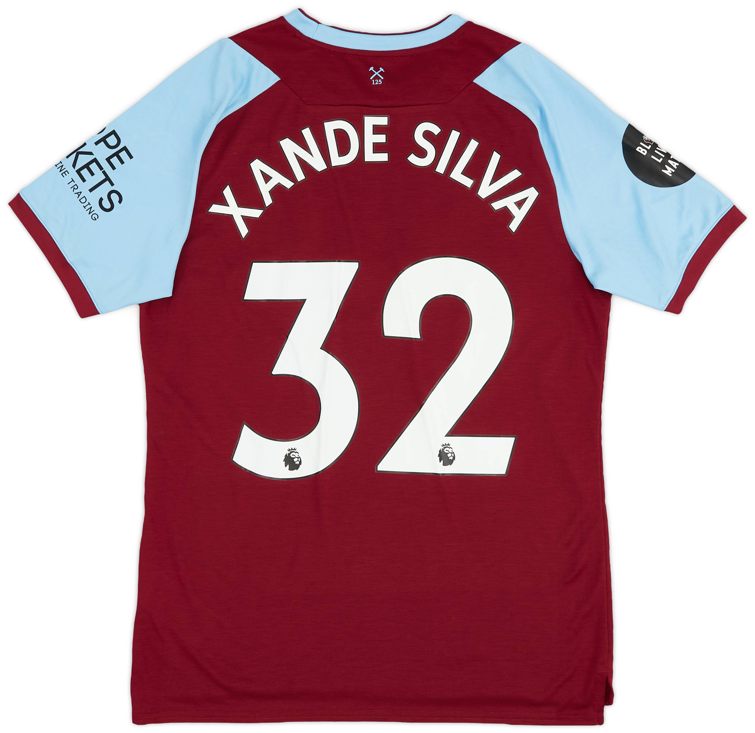 2020-21 West Ham Match Issue Home Shirt Xande Silva #32