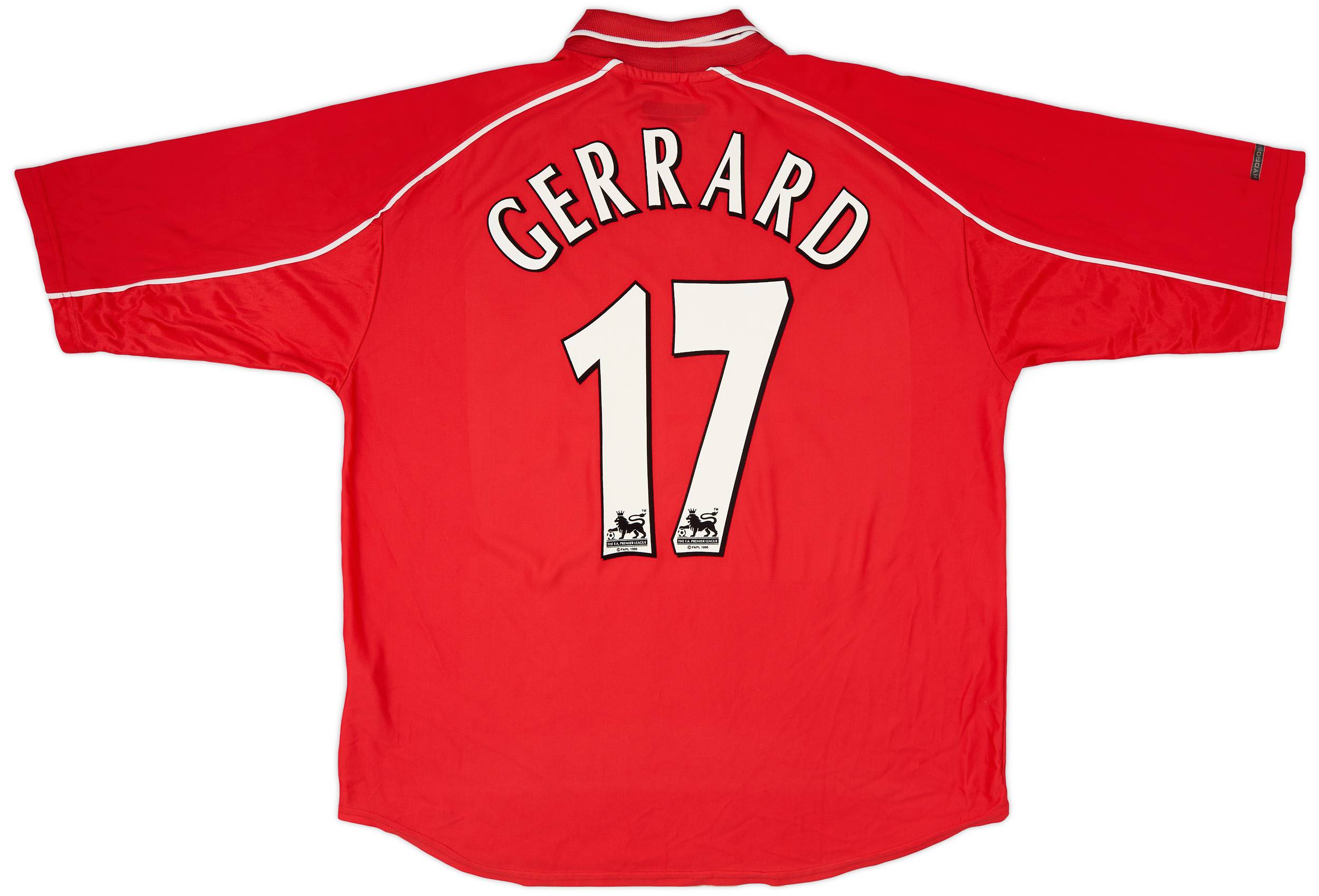 2000-02 Liverpool Home Shirt Gerrard #17 - 8/10 - (XL)