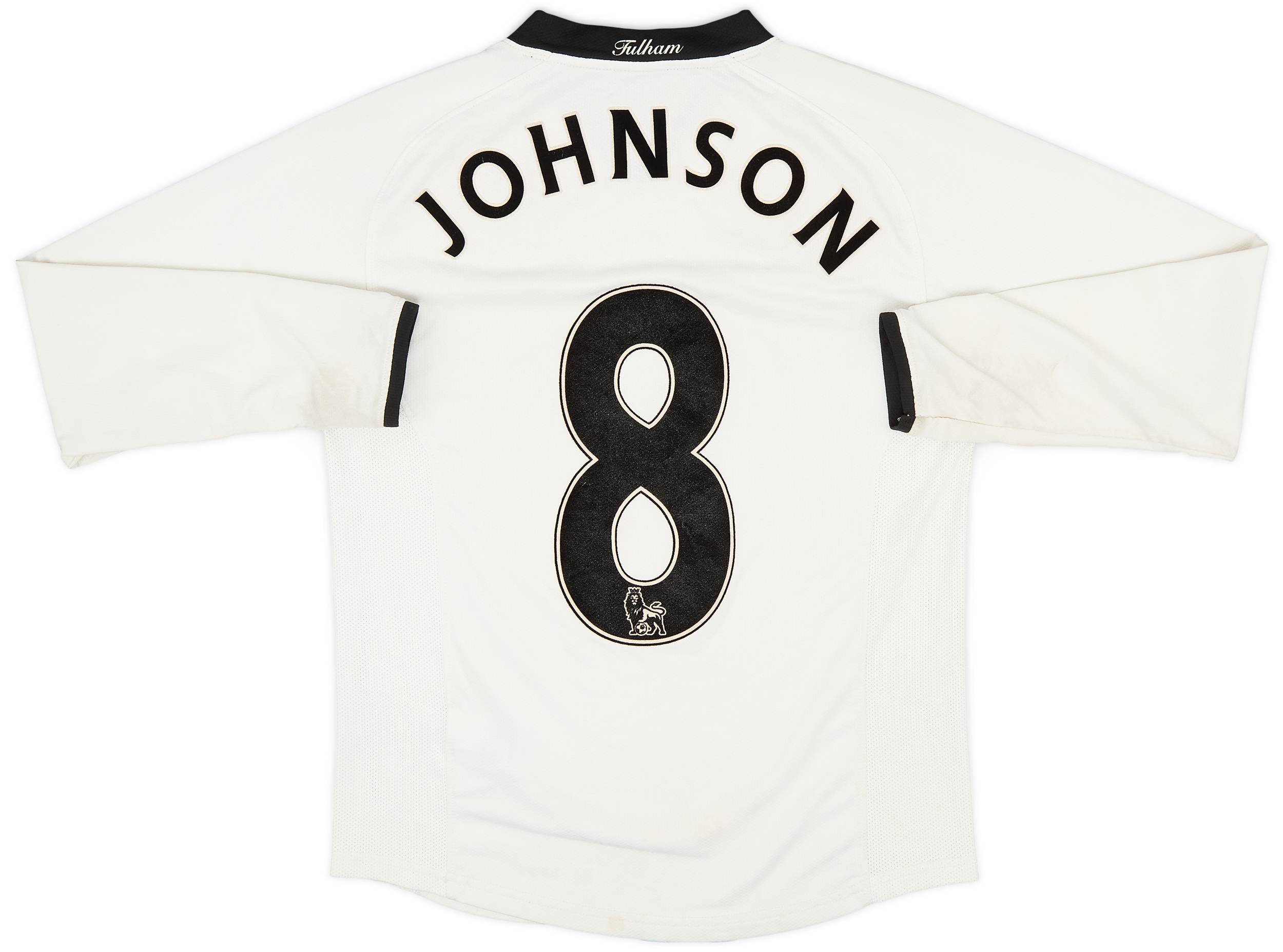 2008-09 Fulham Home L/S Shirt Johnson #8 - 6/10 - (L.Boys)