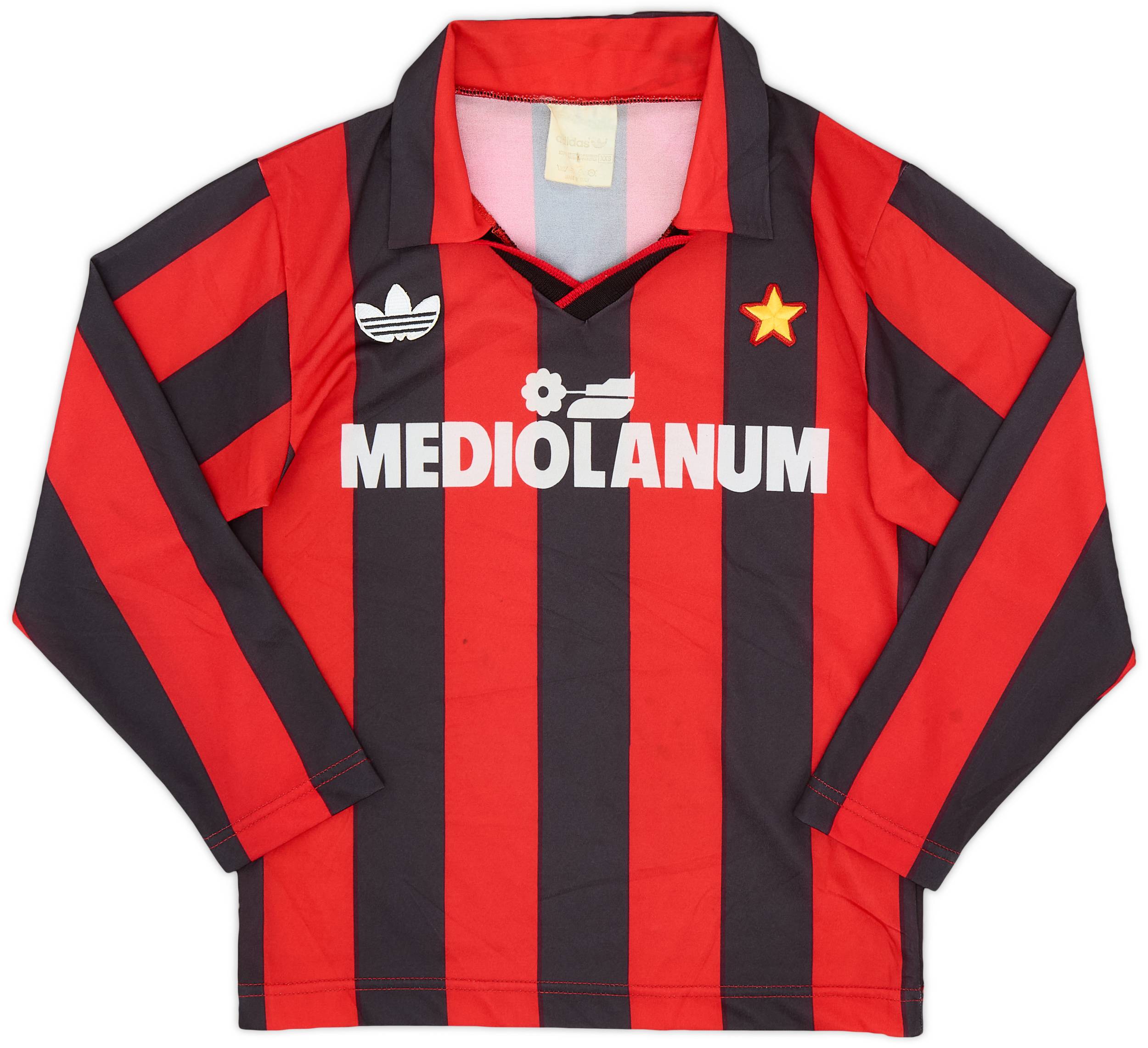 1991-92 AC Milan Home L/S Shirt - 8/10 - (XXS)
