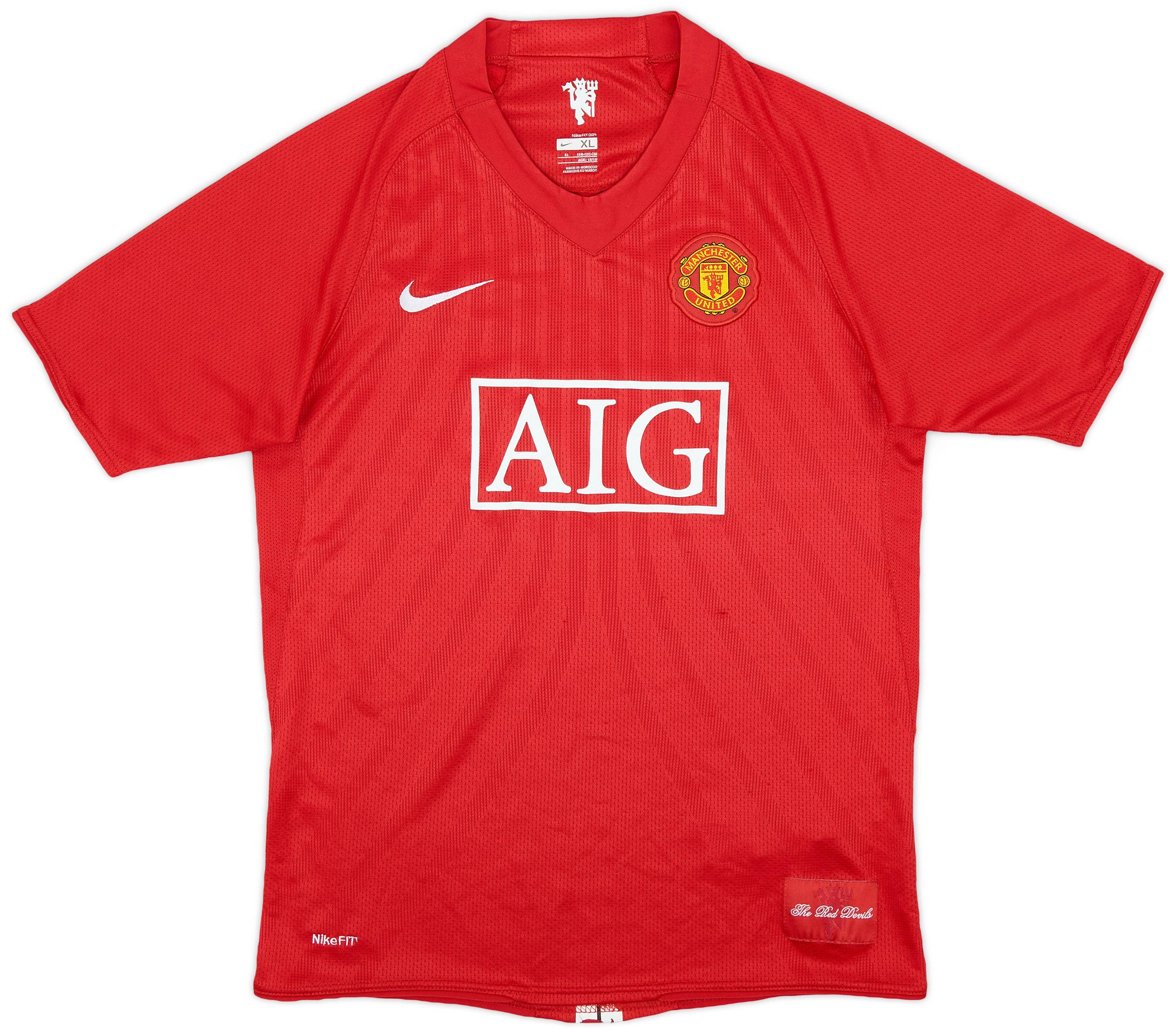 2007-09 Manchester United Home Shirt - 5/10 - (XL.Boys)