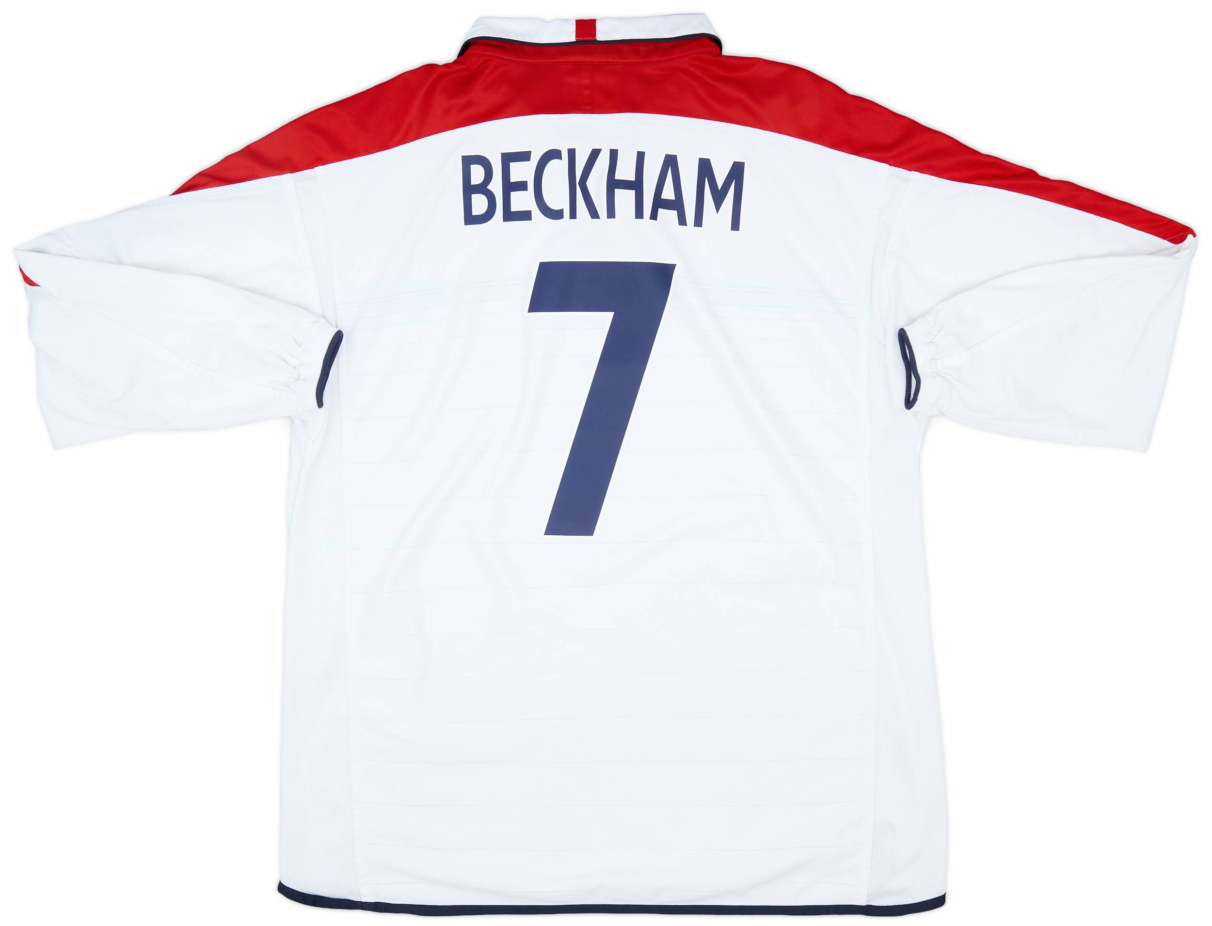 ファッション通販 2003-05 England Home L/S Shirt Beckham #7 - 6/10 - (XXL) トップス
