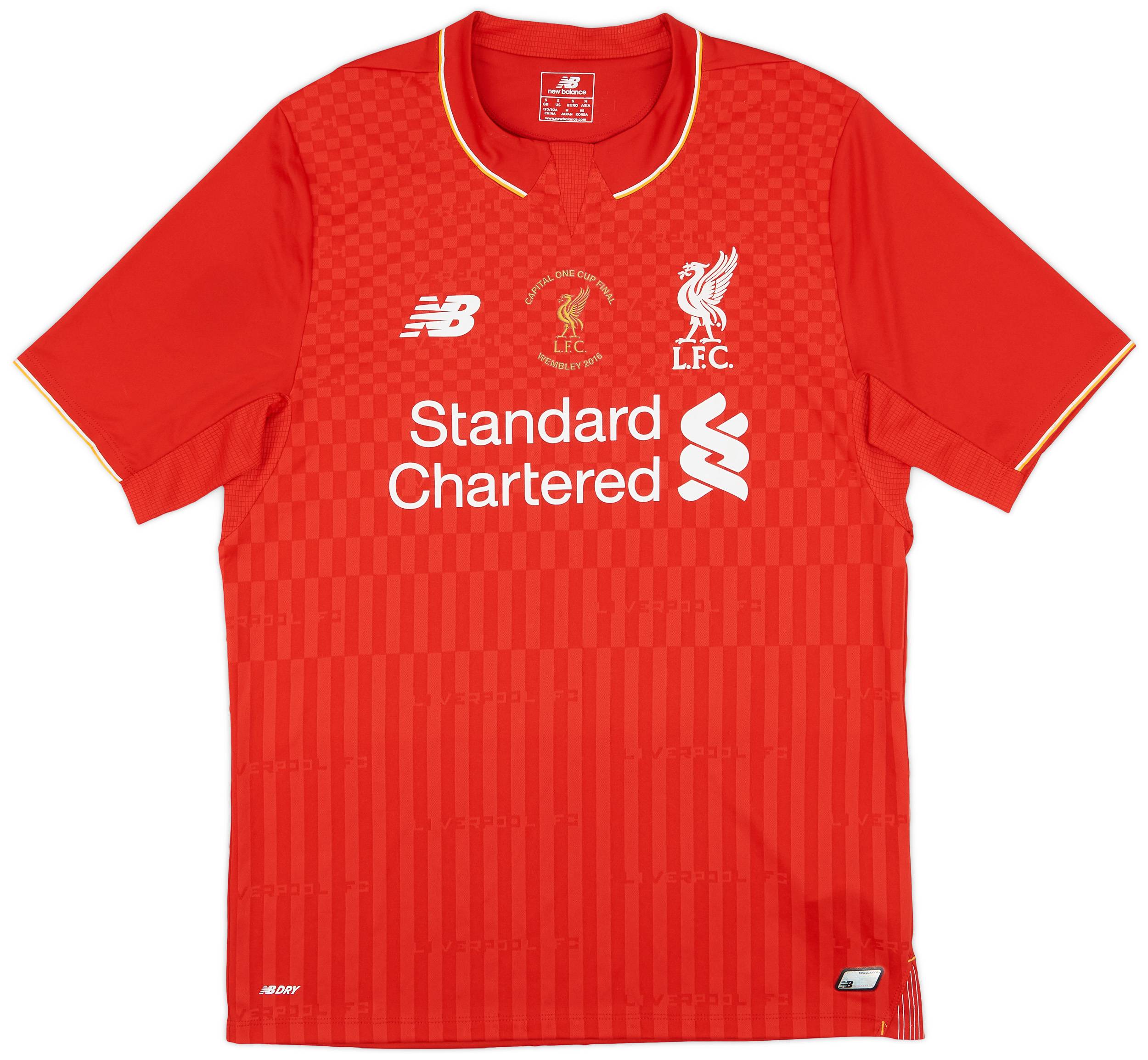 2015-16 Liverpool 'Capital One Cup Final' Home Shirt - 7/10 - (S)