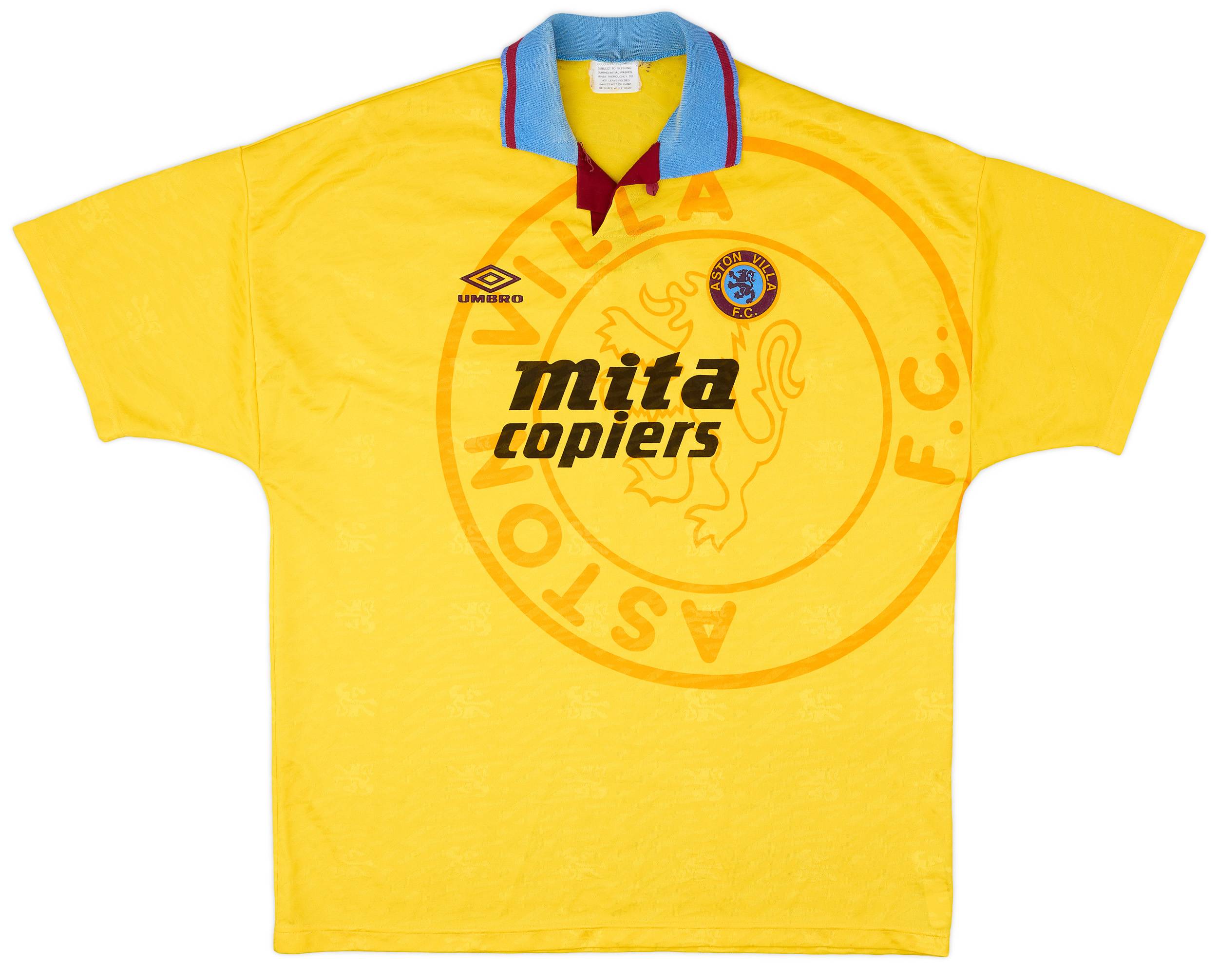 1991-93 Aston Villa Third Shirt - 8/10 - (XL)