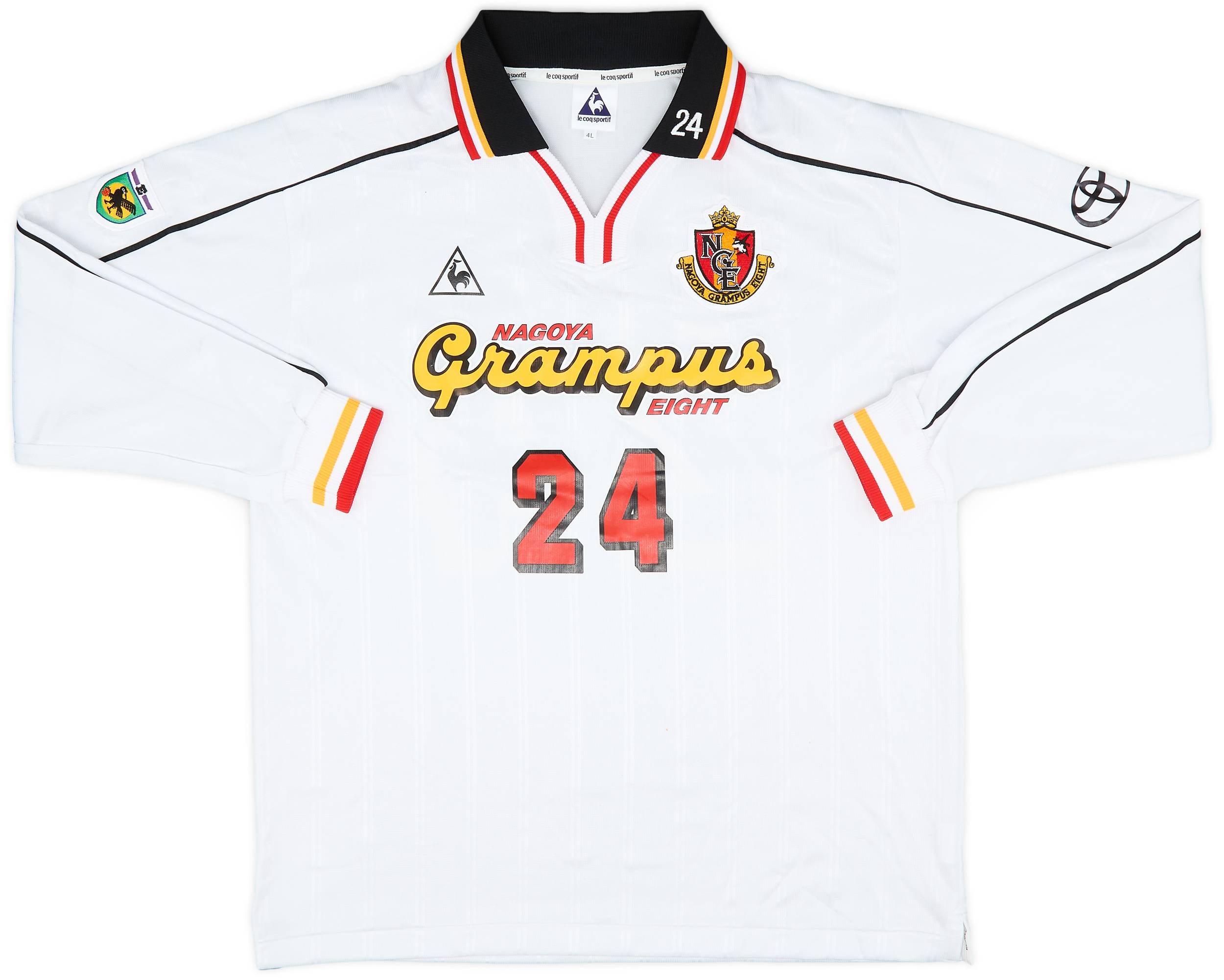 1999-00 Nagoya Grampus Eight Match Issue Emperor's Cup Away L/S Shirt #24 (Tominaga)