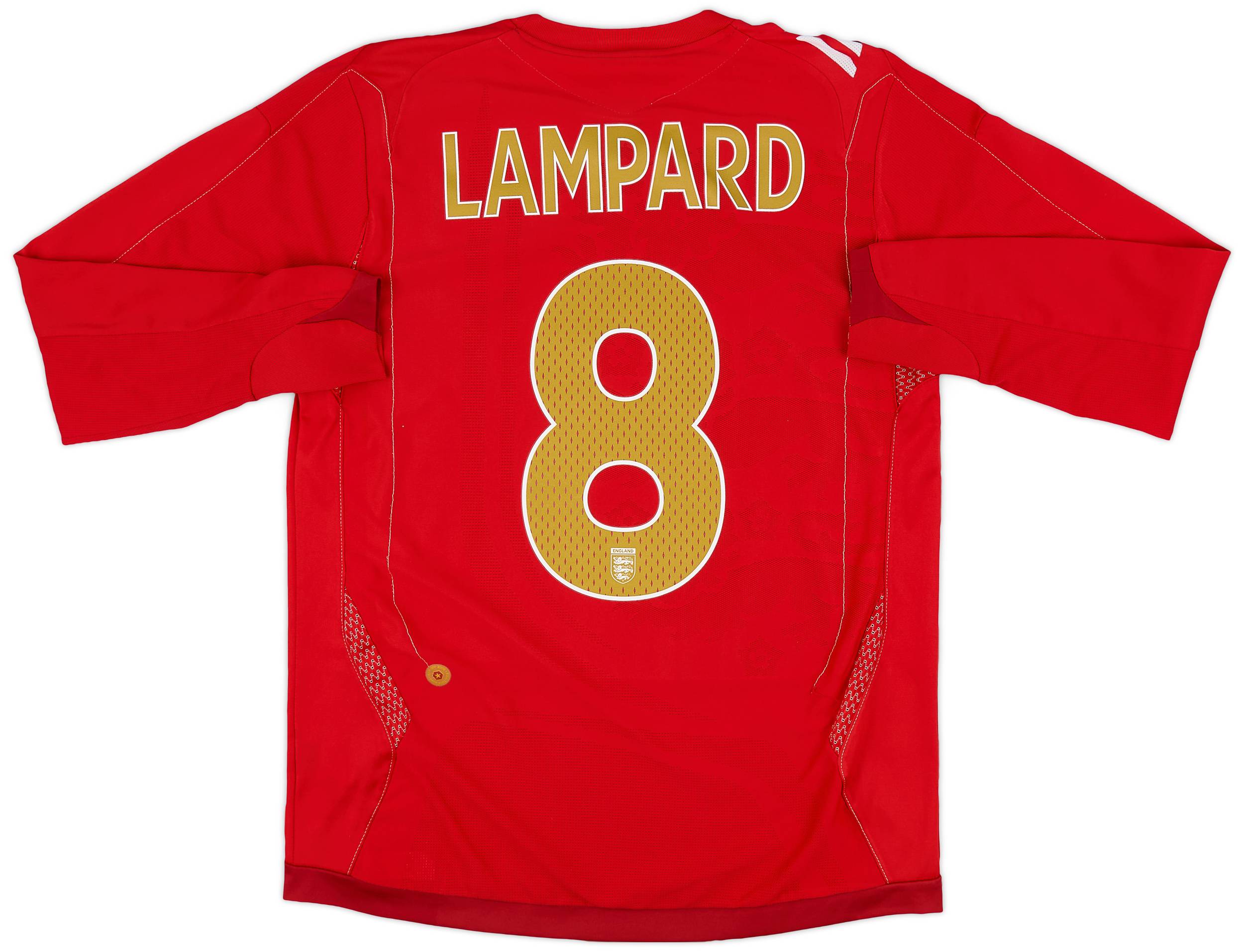2006-08 England Away L/S Shirt Lampard #8 - 9/10 - (S)