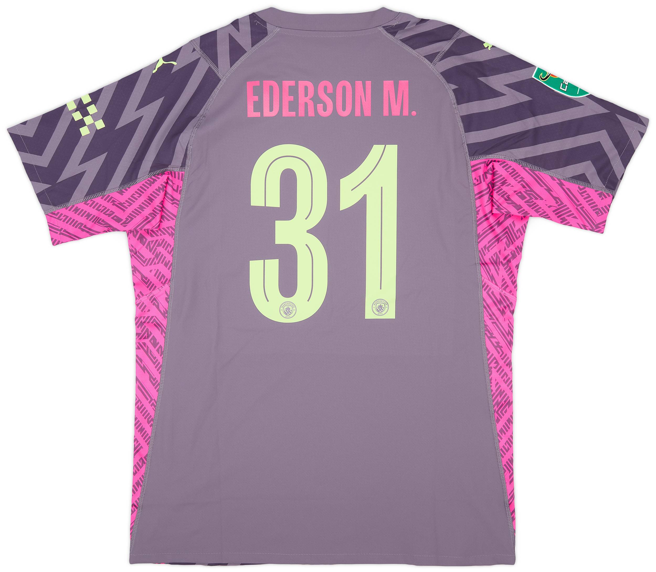 2023-24 Manchester City Player Issue Carabao Cup GK Shirt Ederson M. #31 - 9/10 - (XL)