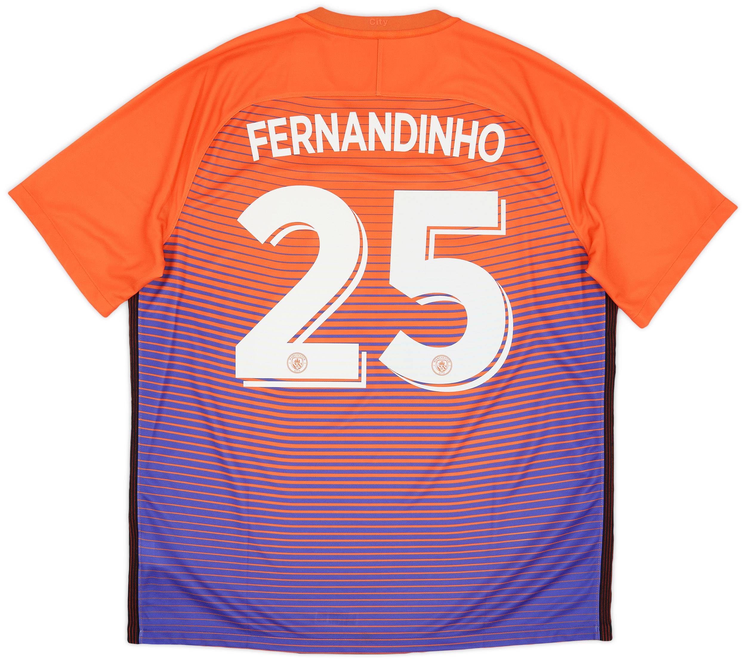 2016-17 Manchester City Third Shirt Fernandinho #25 (XL)