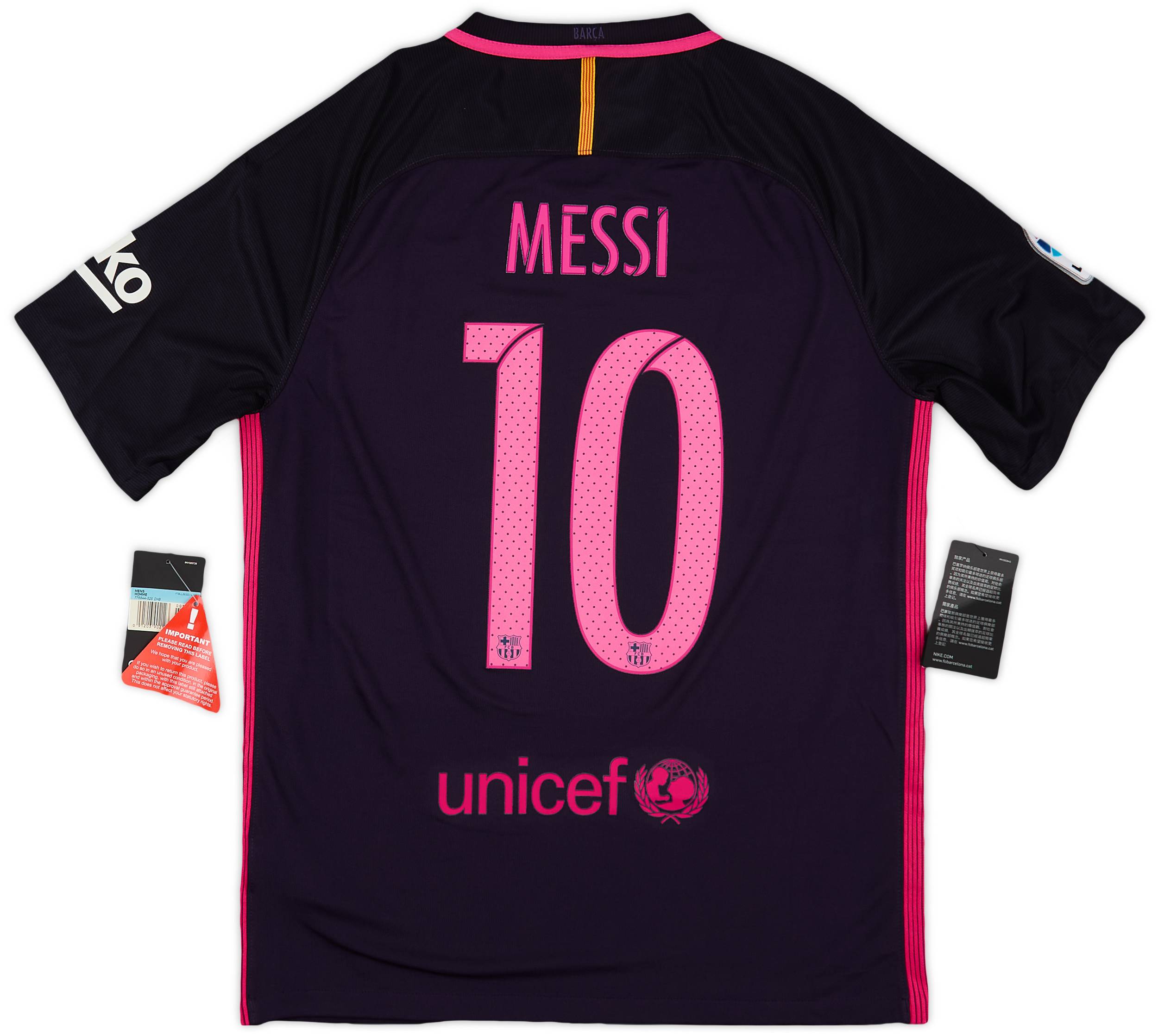 2016-17 Barcelona Away Shirt Messi #10 (M)