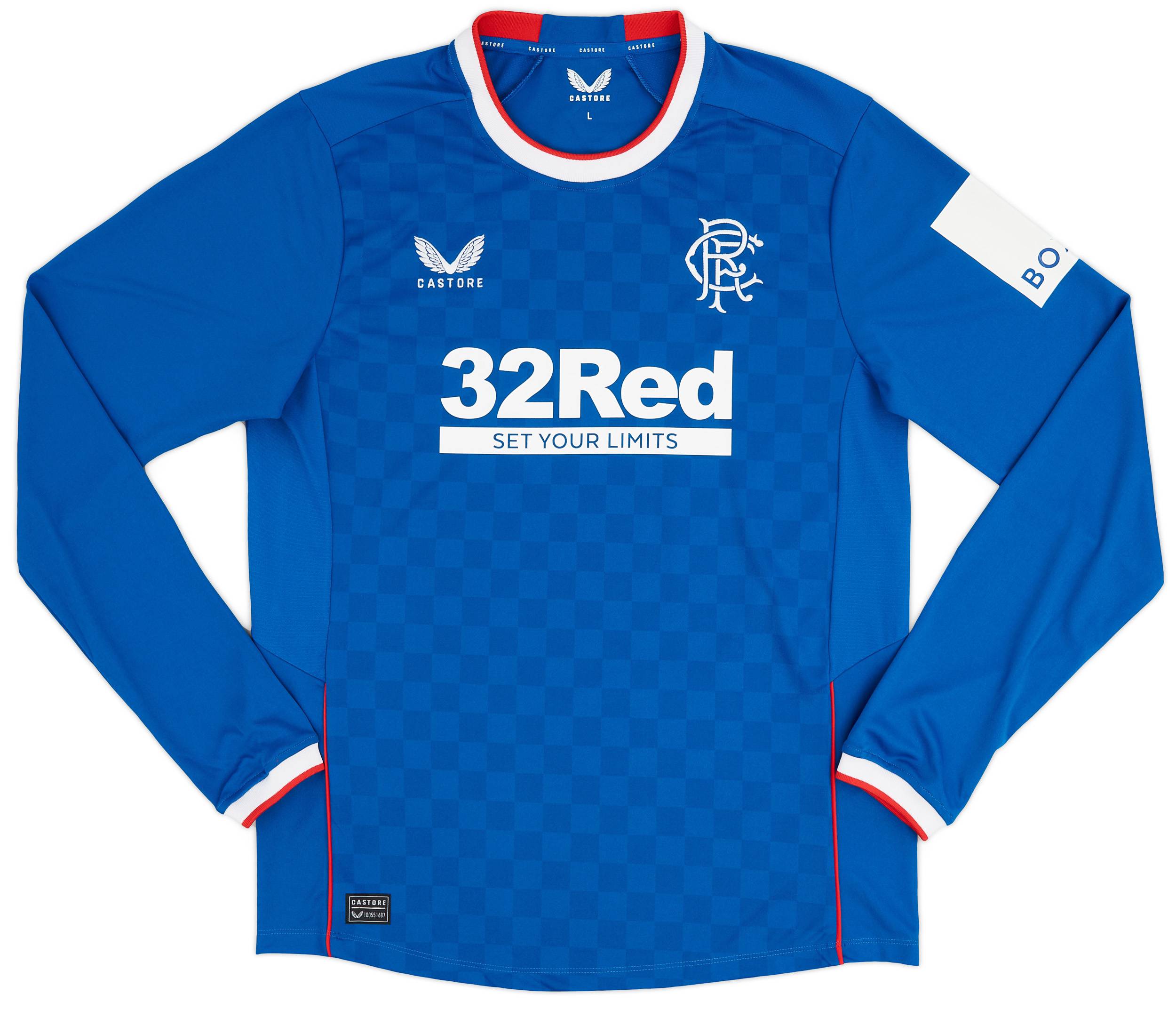2022-23 Rangers Home L/S Shirt - As New