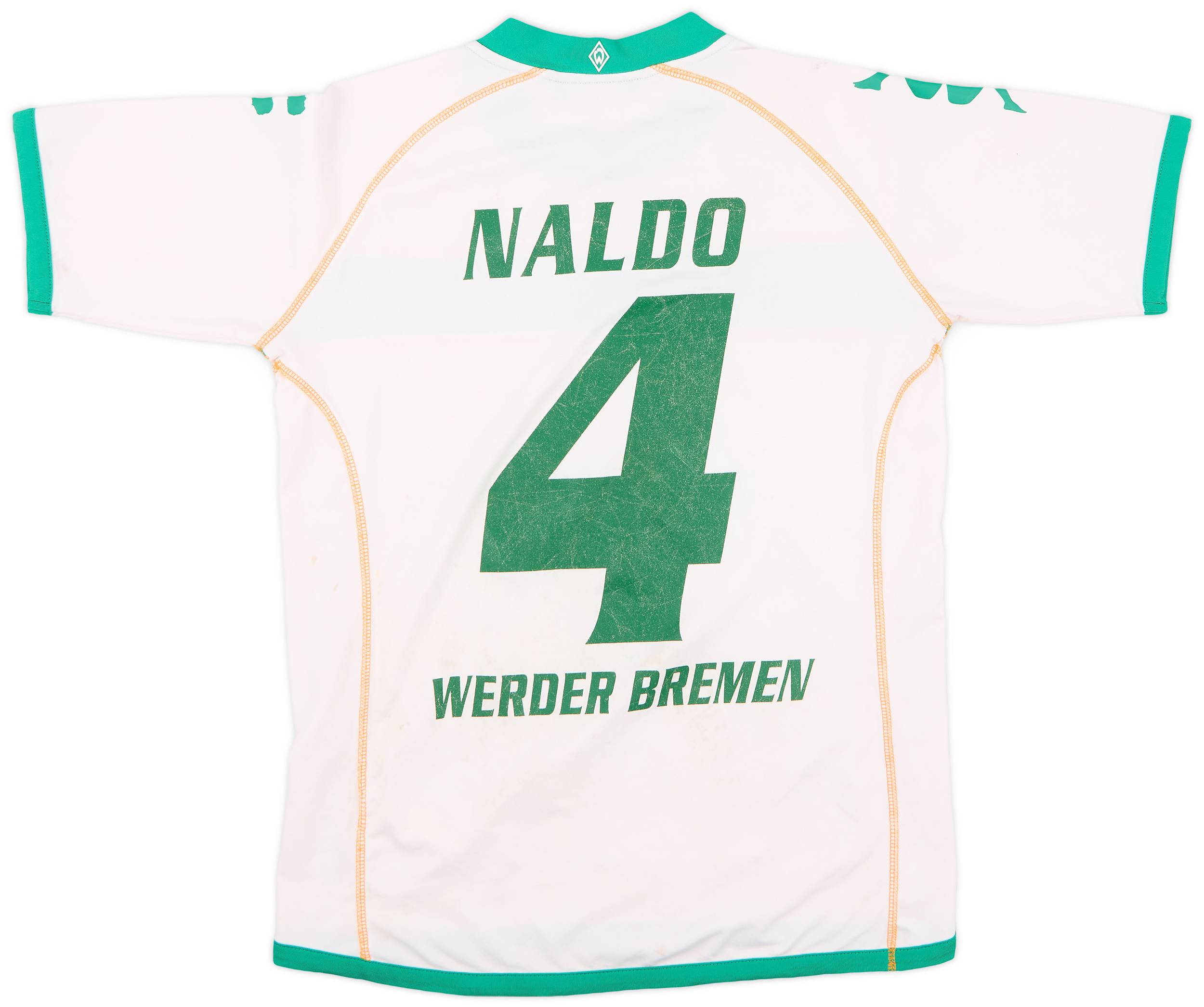 2008-09 Werder Bremen Home Shirt Naldo #4 - 5/10 - (XL.Boys)