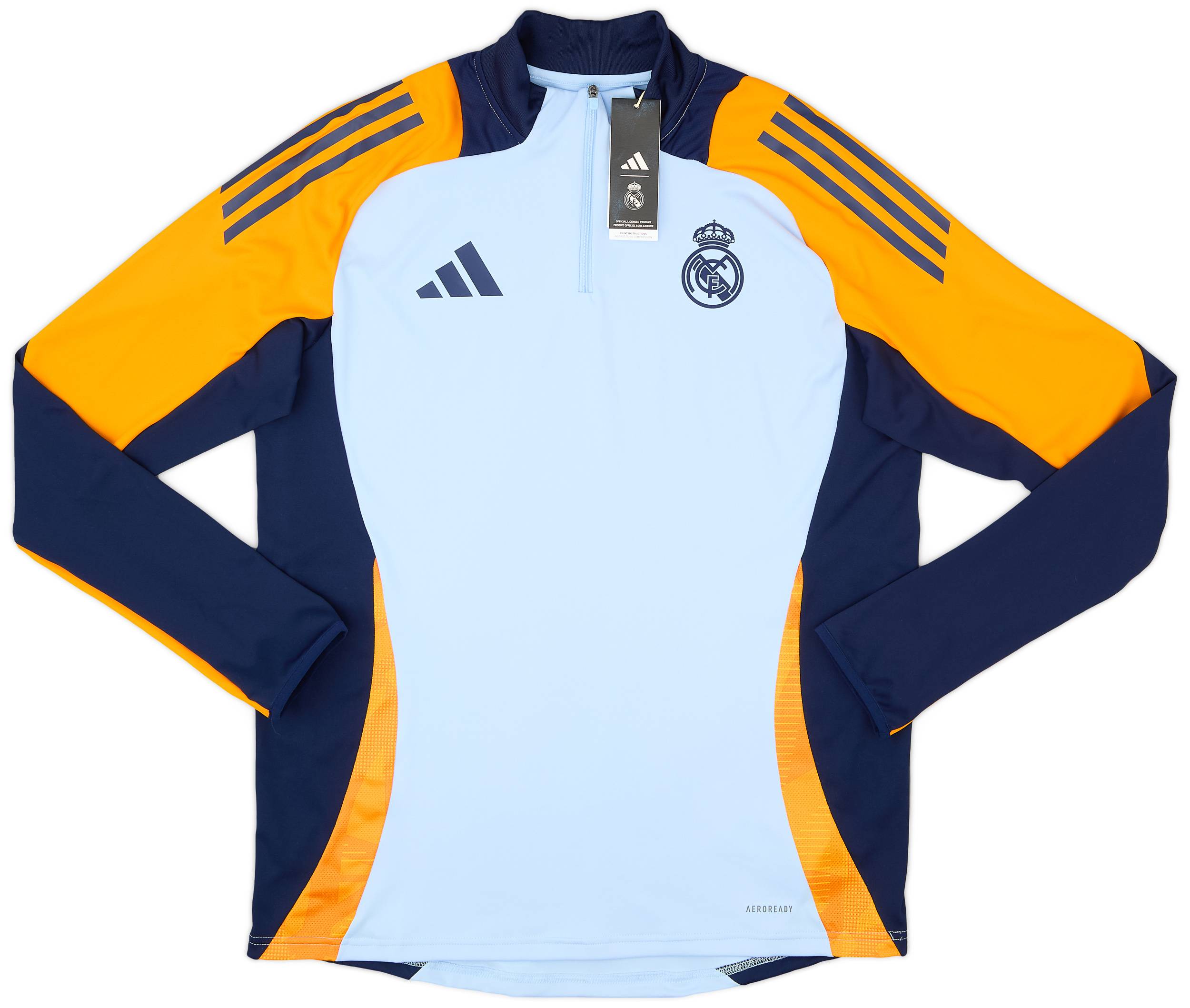 2024-25 Real Madrid adidas 1/4 Zip Training Top