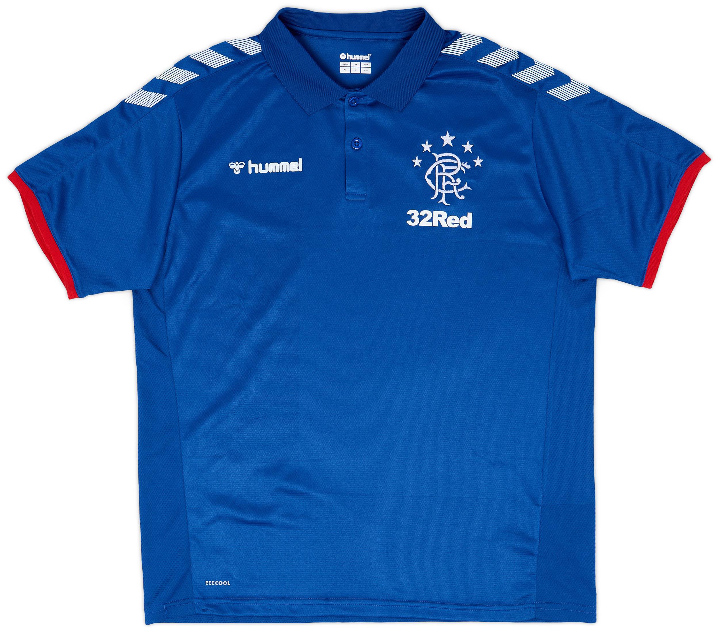 2018-19 Rangers Hummel Polo Shirt - 8/10 - (XL)