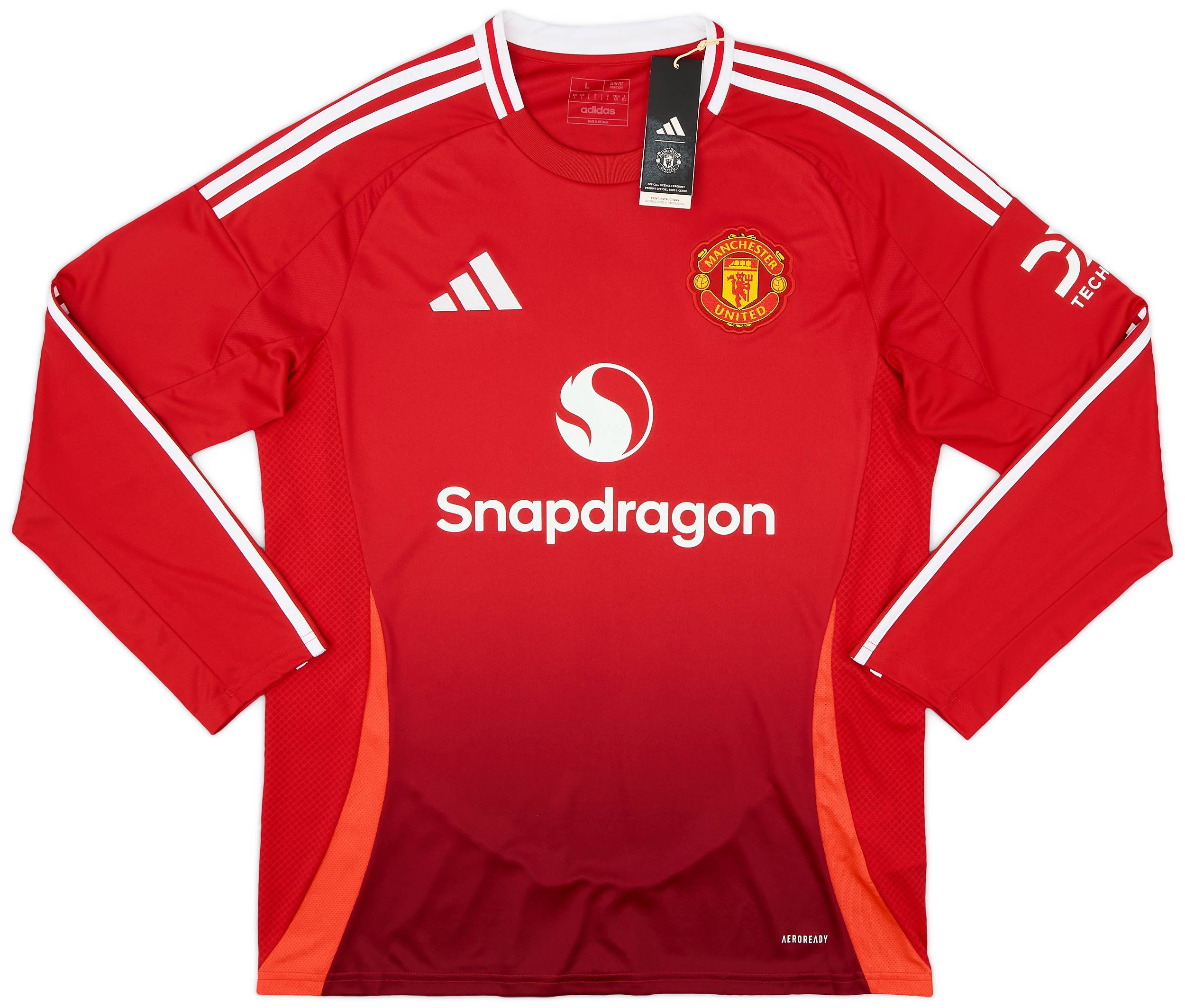 2024-25 Manchester United Home L/S Shirt Mainoo #37