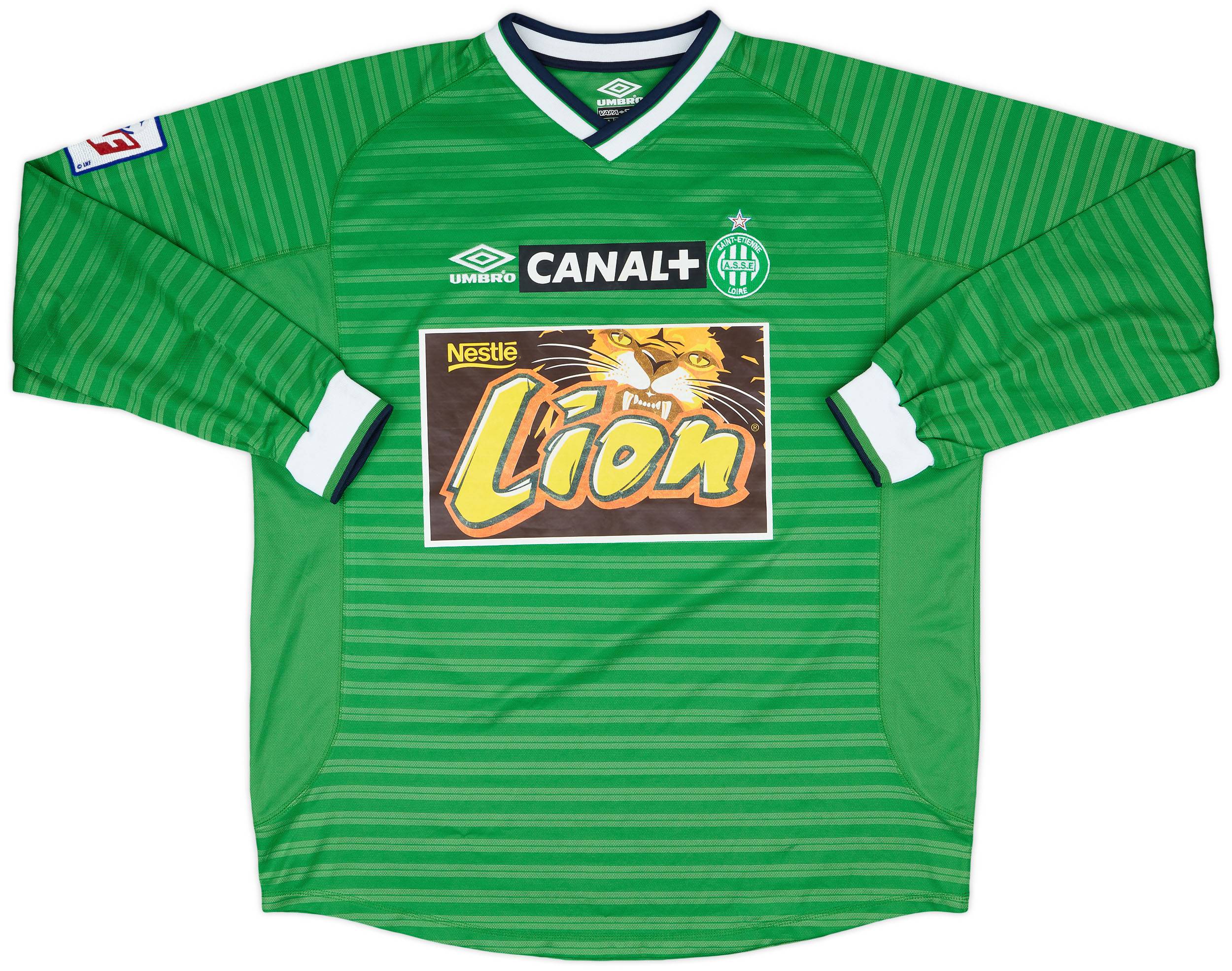 2000-01 Saint Etienne Match Issue Coupe de la Ligue Home L/S