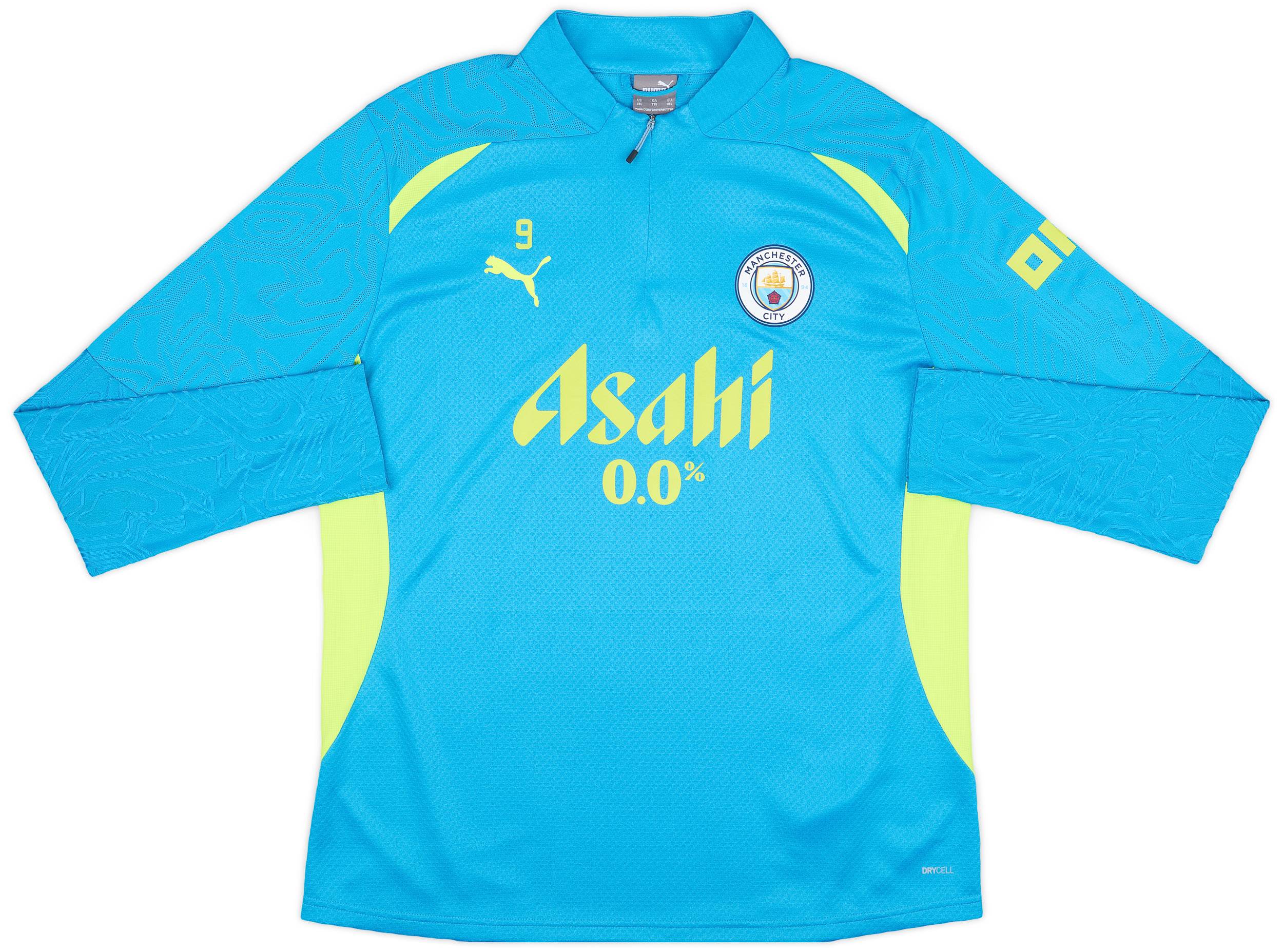 2024-25 Manchester City Player Issue 1/4 Zip Training Top #9 (Haaland) - 9/10 - (XXL)